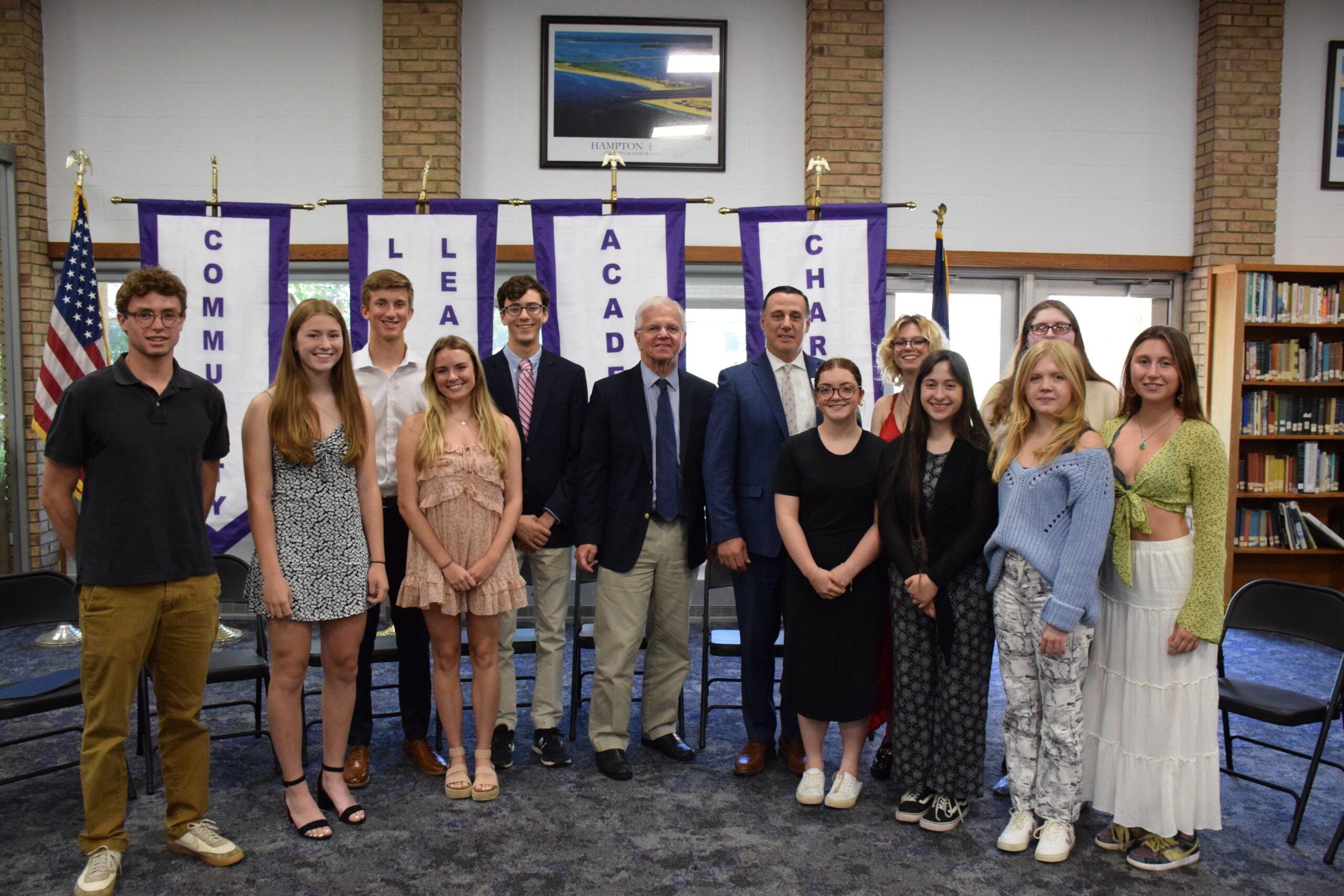 New York State Senator Anthony Palumbo and Assemblyman Fred Thiele paid tribute to Class of 2022 valedictorians and salutatorians from six East End schools during a ceremony at Hampton Bays High School on June 6. The top-ranking seniors were presented with proclamations for their hard work and dedication. They represented the Bridgehampton, East Hampton, Hampton Bays, Sag Harbor, Shoreham-Wading River and Westhampton Beach school districts.