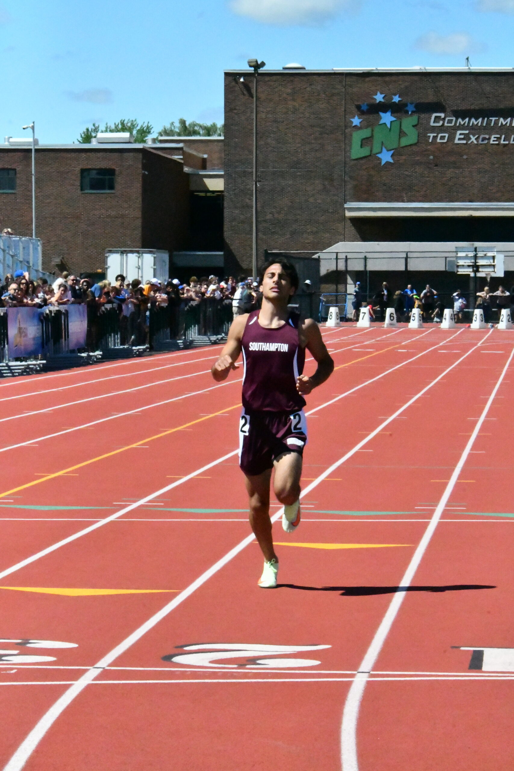 Harrison Gavalas in the 4x400-meter relay at states.