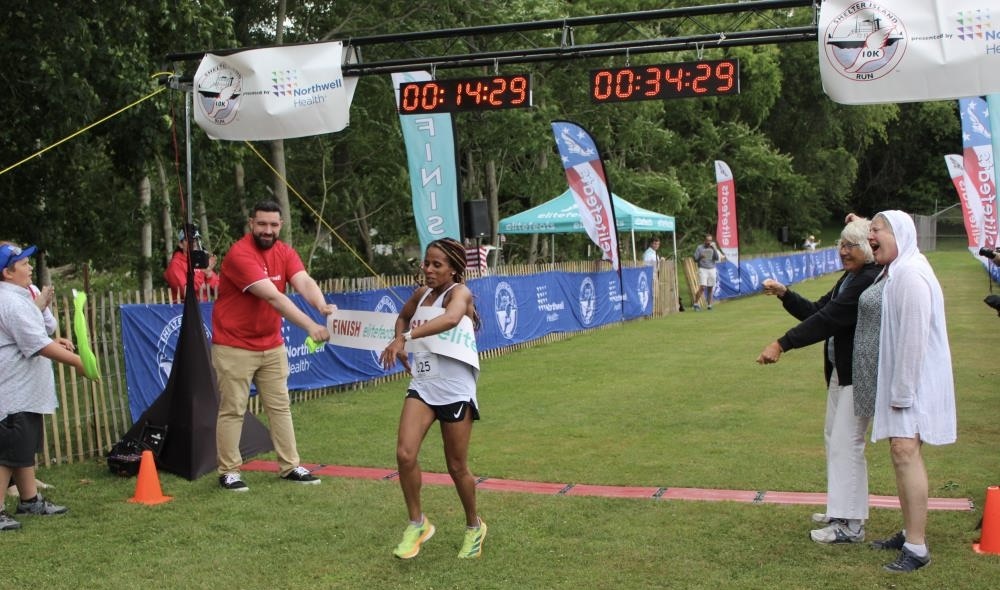 Hirut Guangul, 30, of New York City was the top female finisher at Saturday’s Shelter Island 10K. COURTESY ELITE FEATS