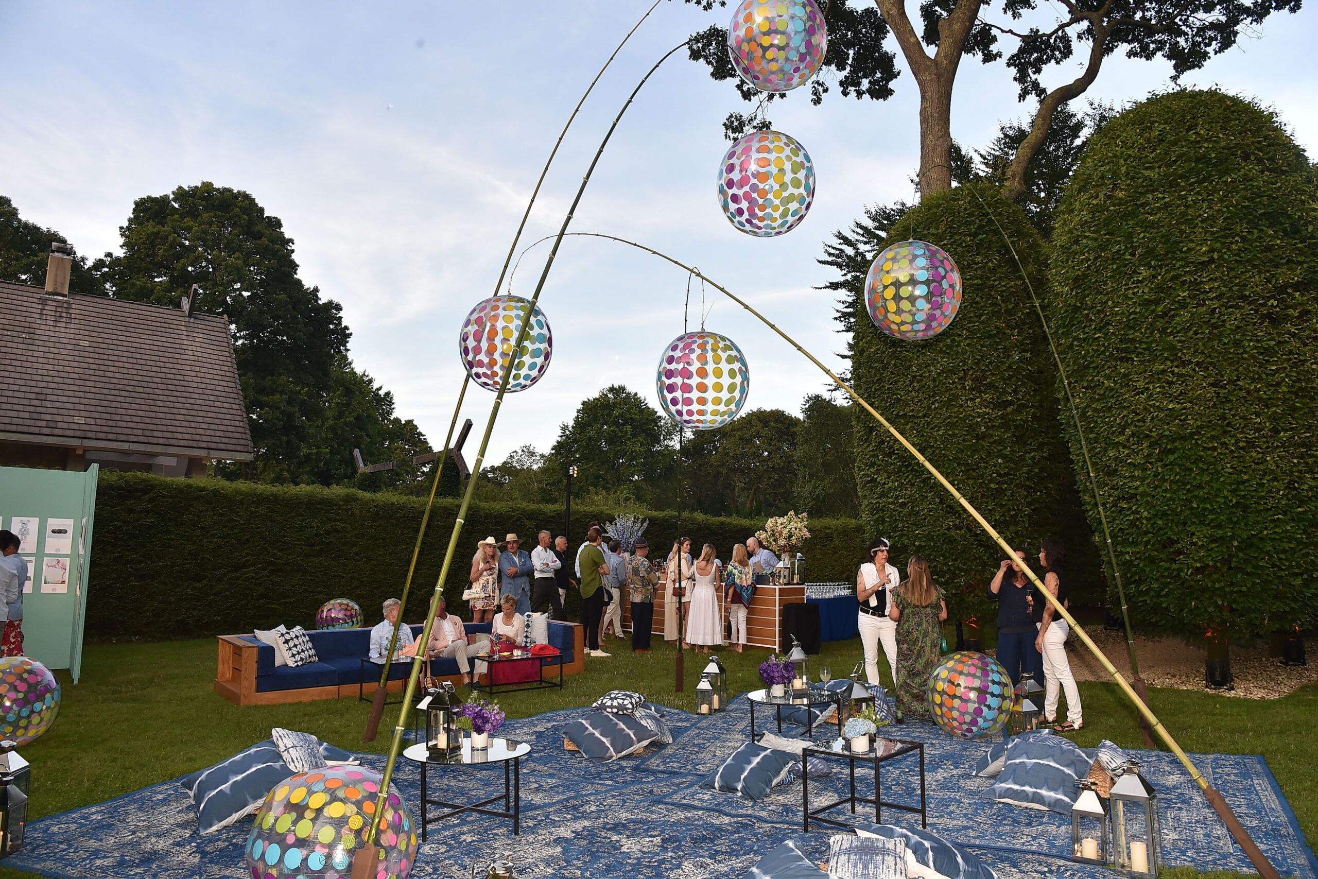 Guests enjoying LongHouse Reserve's summer benefit in 2021. COURTESY LONGHOUSE RESERVE