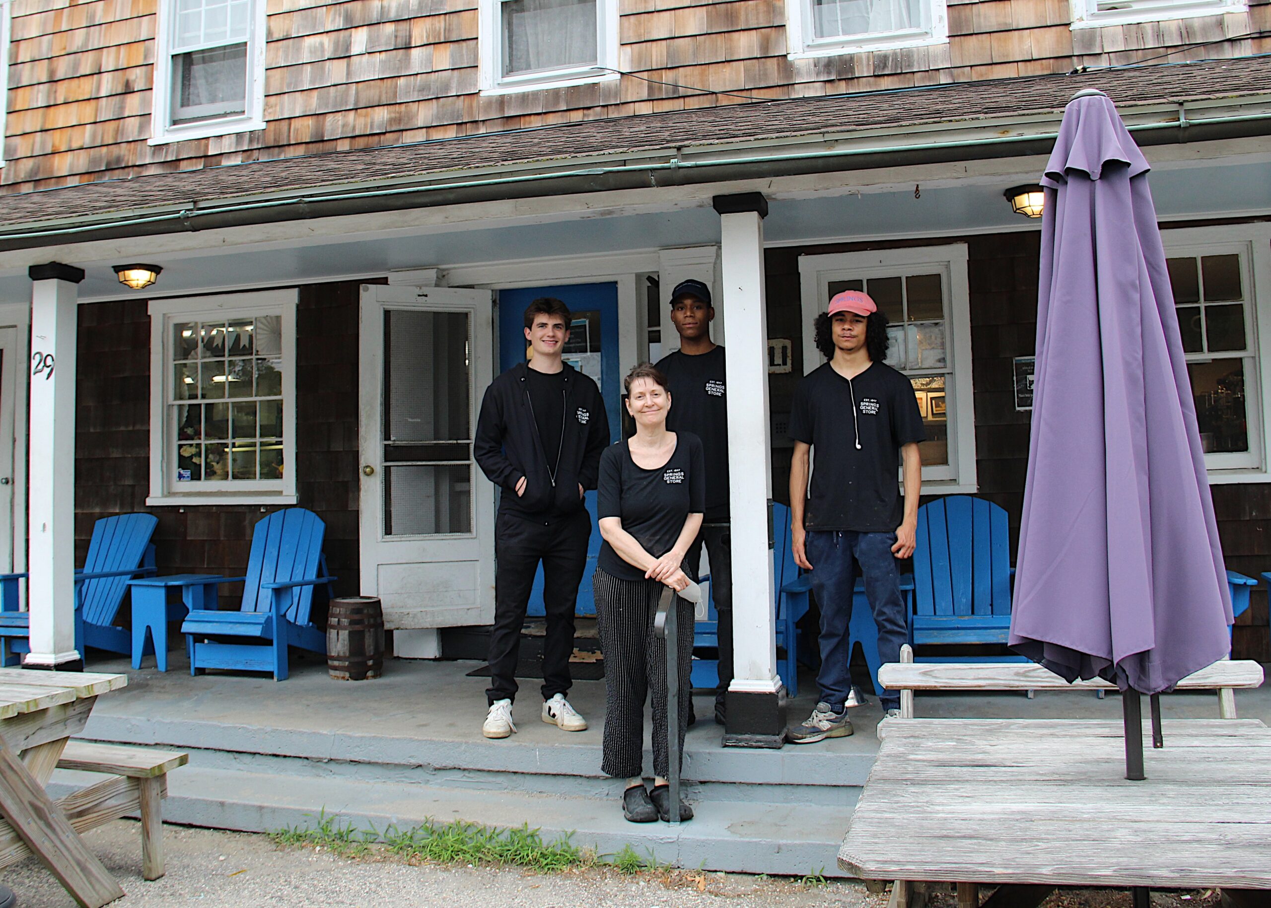 Kristi Hood and her staff at the Springs General Store, which was sold last week.