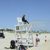 BY JULIA HEMING Volunteers from Southampton Ocean Rescue volunteered for Southampton High School's Day at the Beach.
