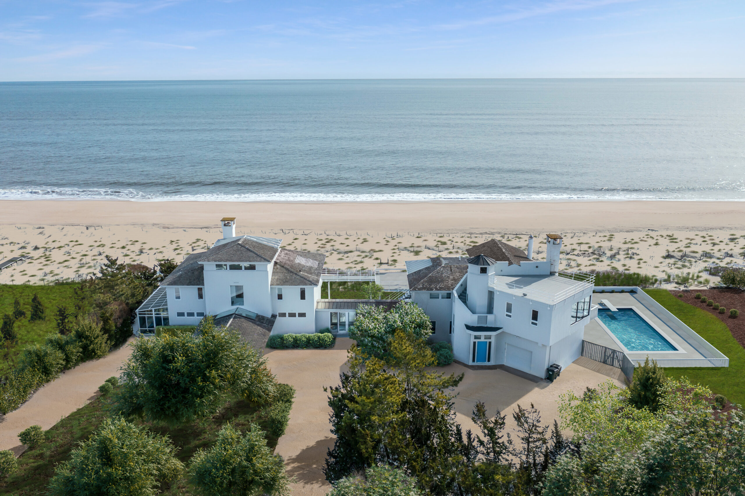 35 Potato Lane in Sagaponack recently sold in a package with 543 Daniels Lane for $46.5 million.  COURTESY COMPASS