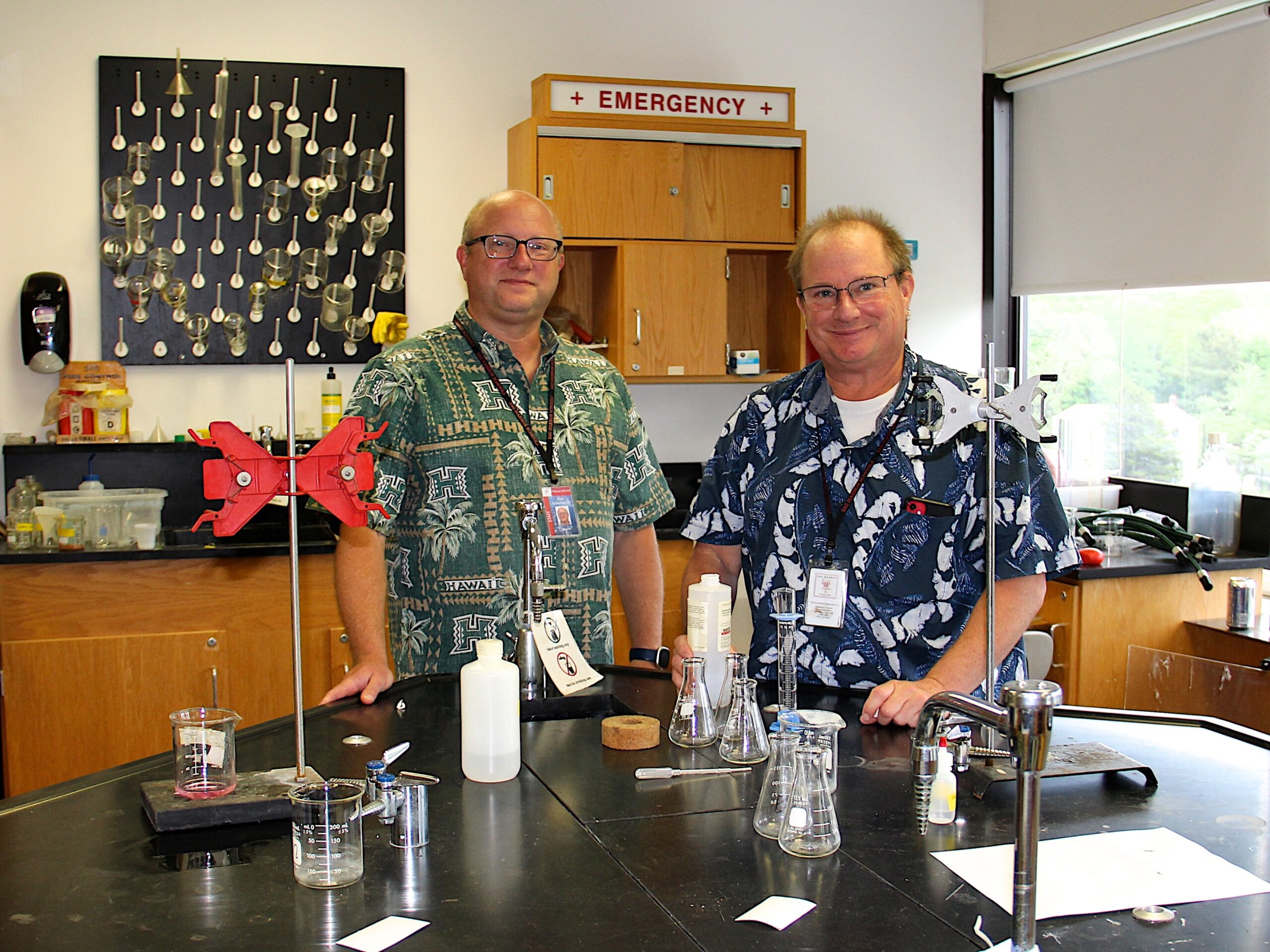 Robert Schumacher, left, and his brother Richard Schumacher. They are both science teachers at Pierson High School and have been working on a mold discovery over the past several years that is the subject of a cover story in an upcoming issue of the American Chemical Society Journal of Natural Products. KYRIL BROMLEY