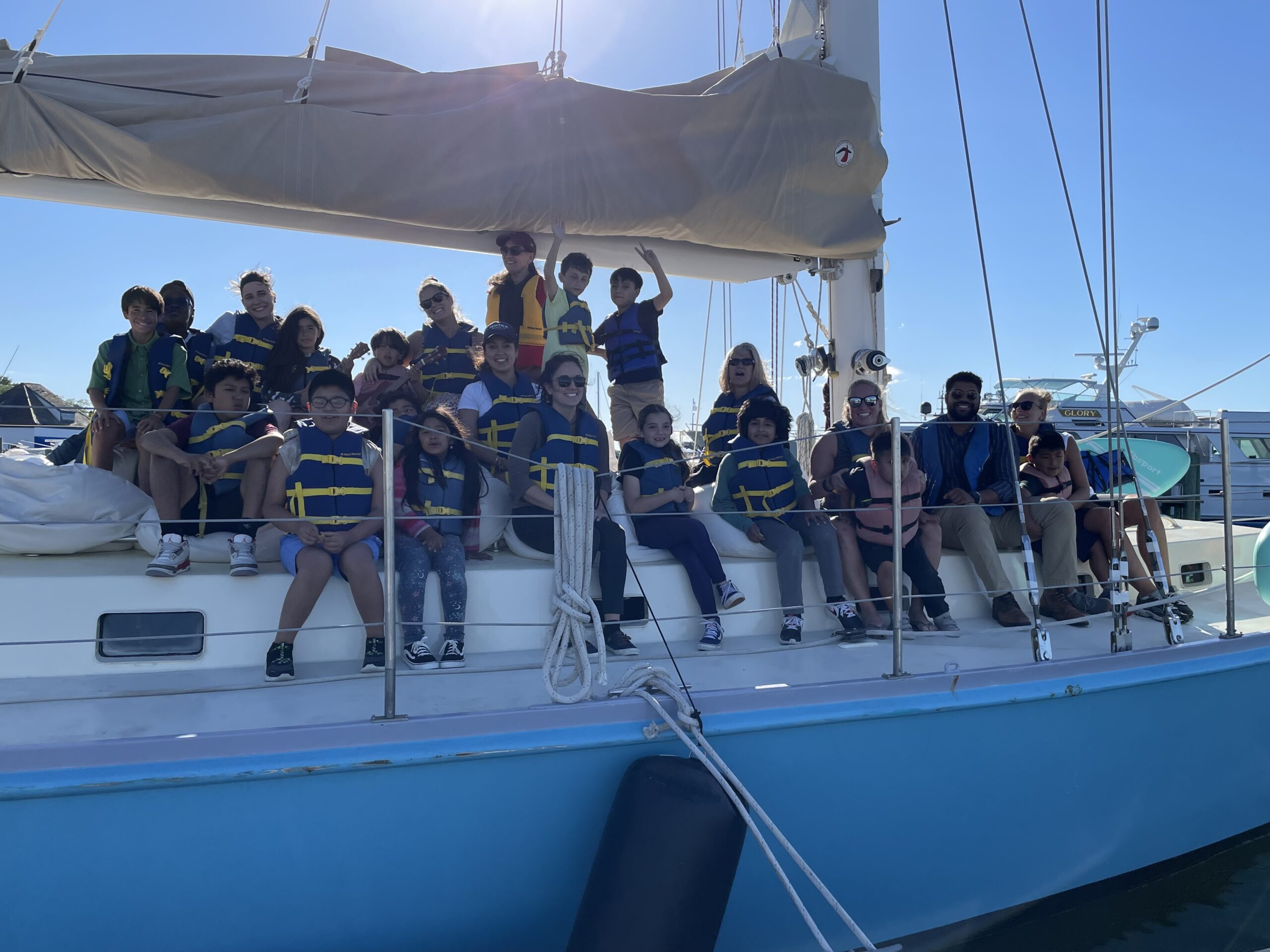 The Springs School NYS Mentoring program enjoyed a culminating event on The Luna last week. Each year staff volunteer to meet with a student one-on-one once a week. Each year for the last three years, the school ends the mentoring program with a special  sailing trip.