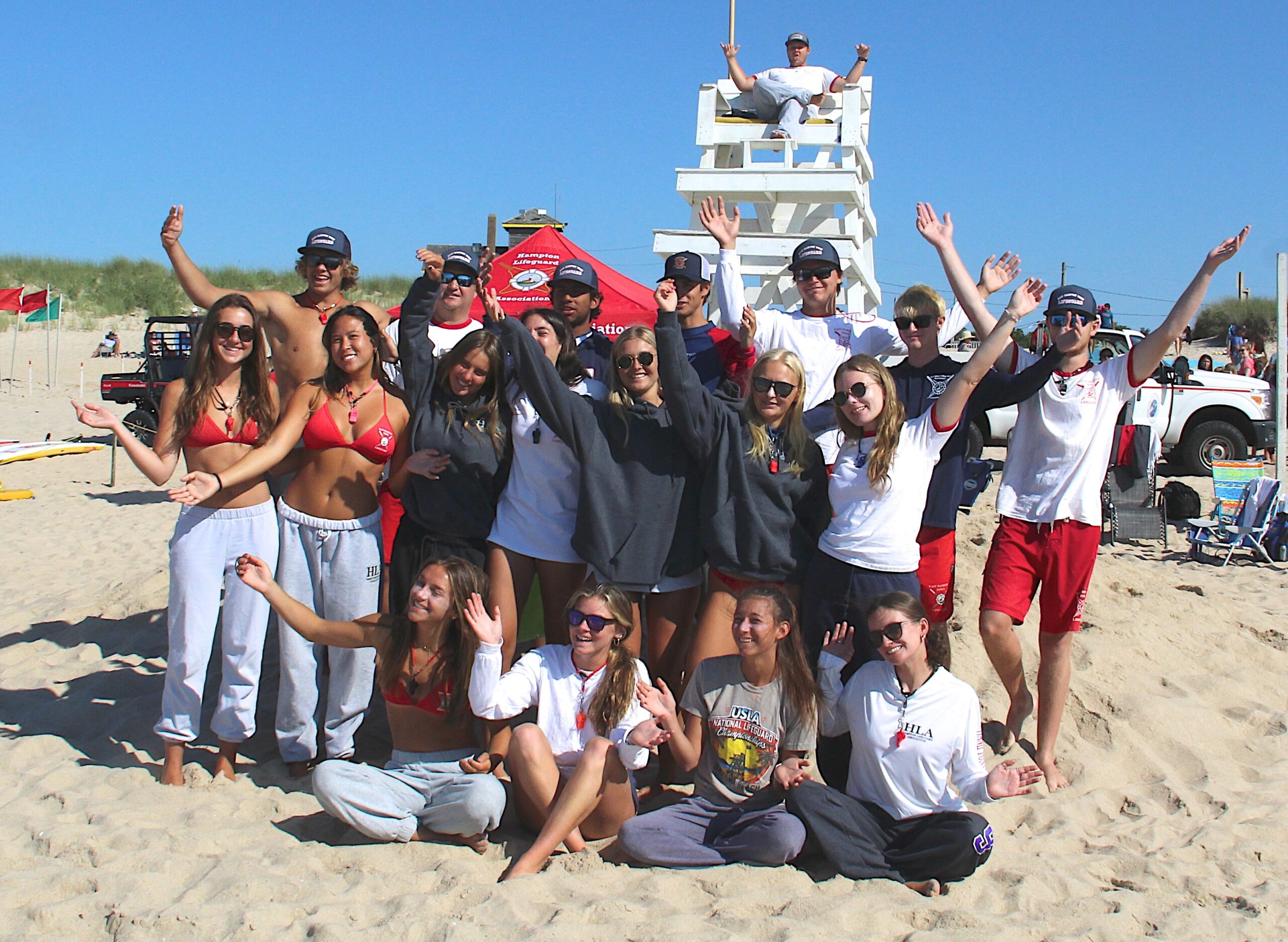 Many of the lifeguards at Atlantic Beach in Amagansett have gone through the East Hampton Town junior lifeguard program.   KYRIL BROMLEY