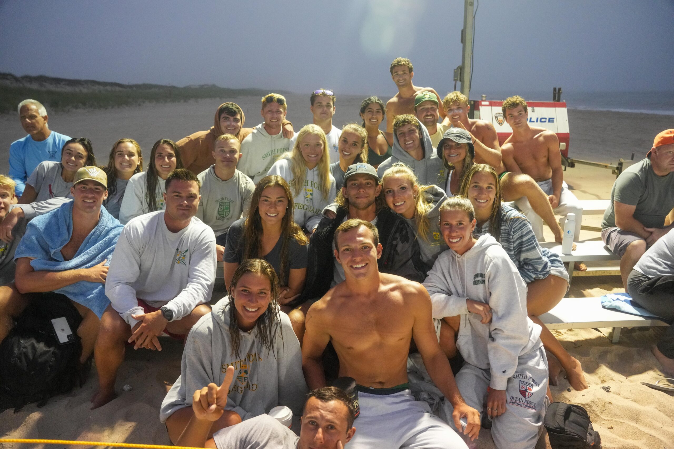 The Smith Point lifeguard crew.   RON ESPOSITO