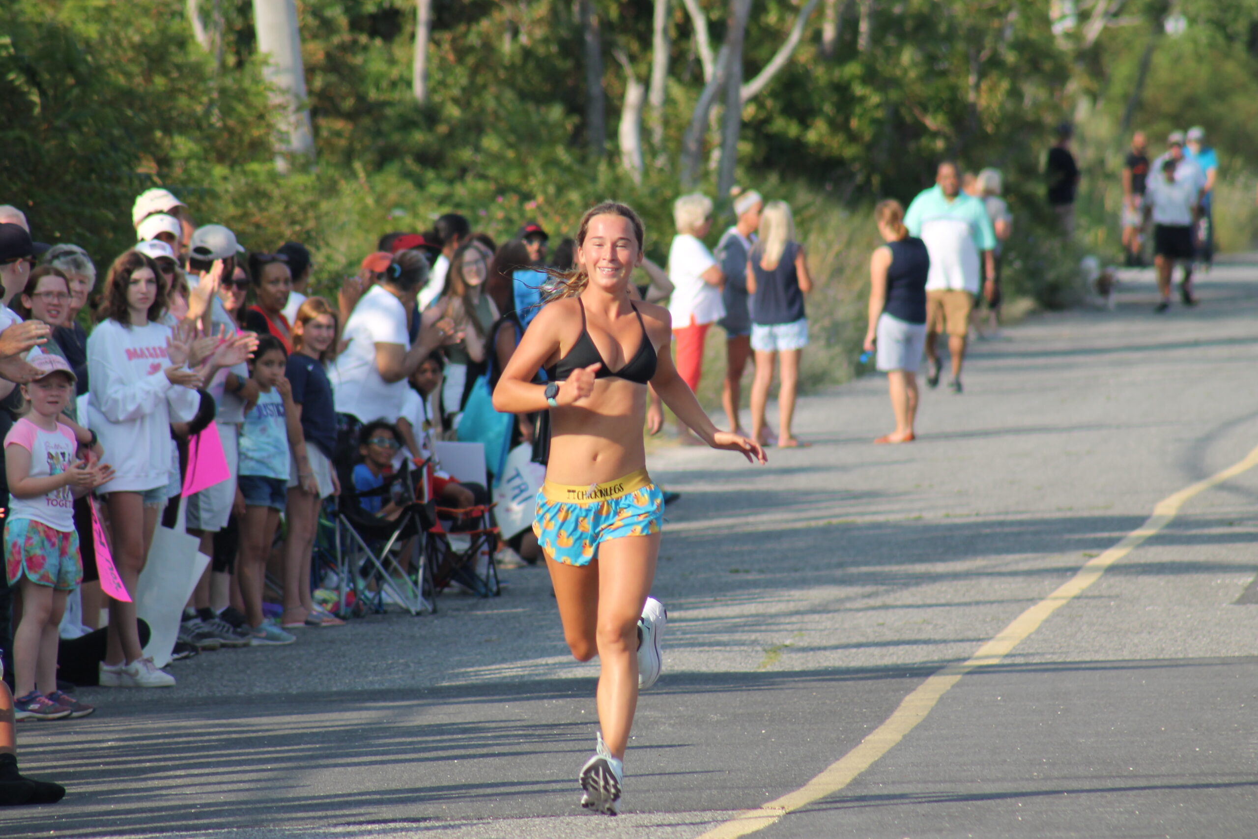 Dylan Cashin was the first girl to cross the finish line, second overall.     KRIS VINSKI