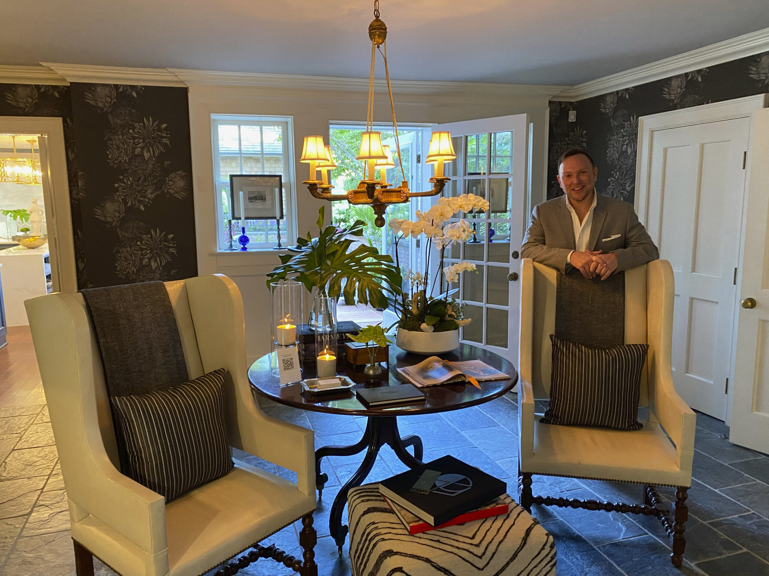 Chad James in the Foyer at the Designer Showhouse. GREG D'ELIA