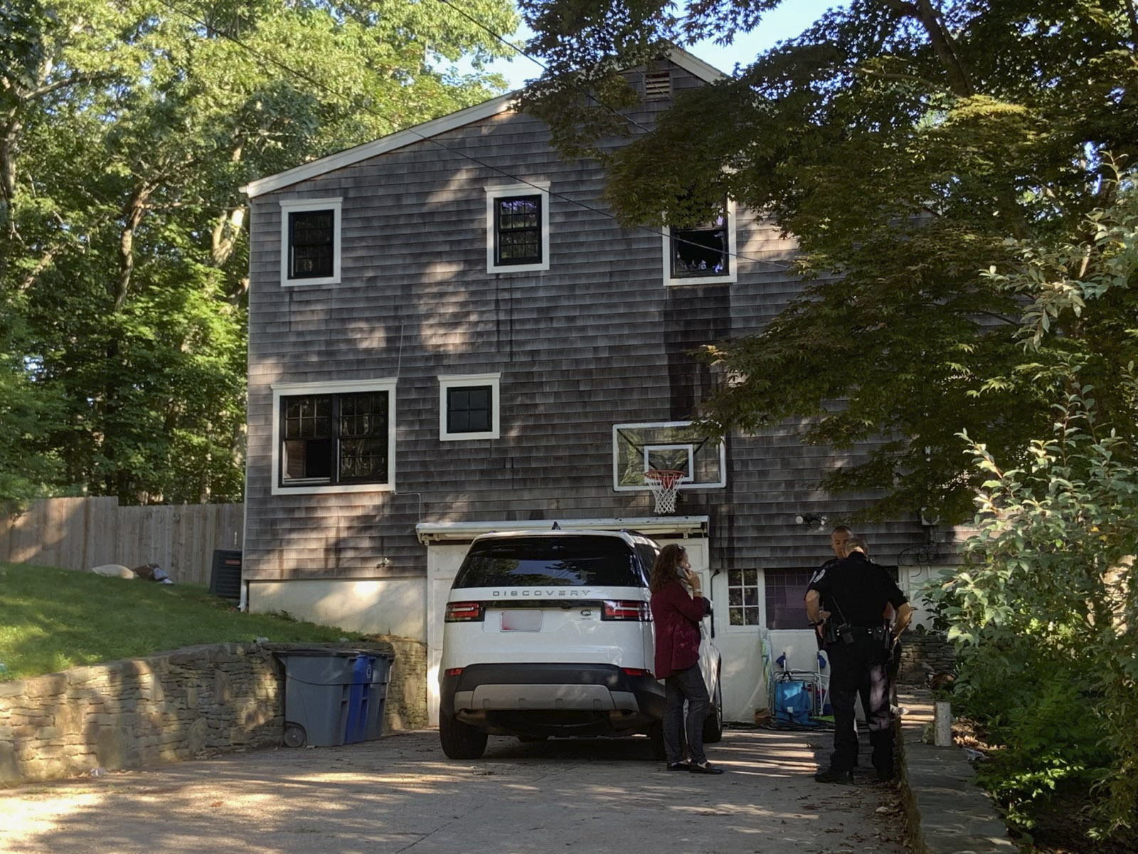 Southampton Town fire marshals and police were at the scene of an early morning fire on Spring Lane in Noyac that left two people dead.  STEPHEN J. KOTZ
