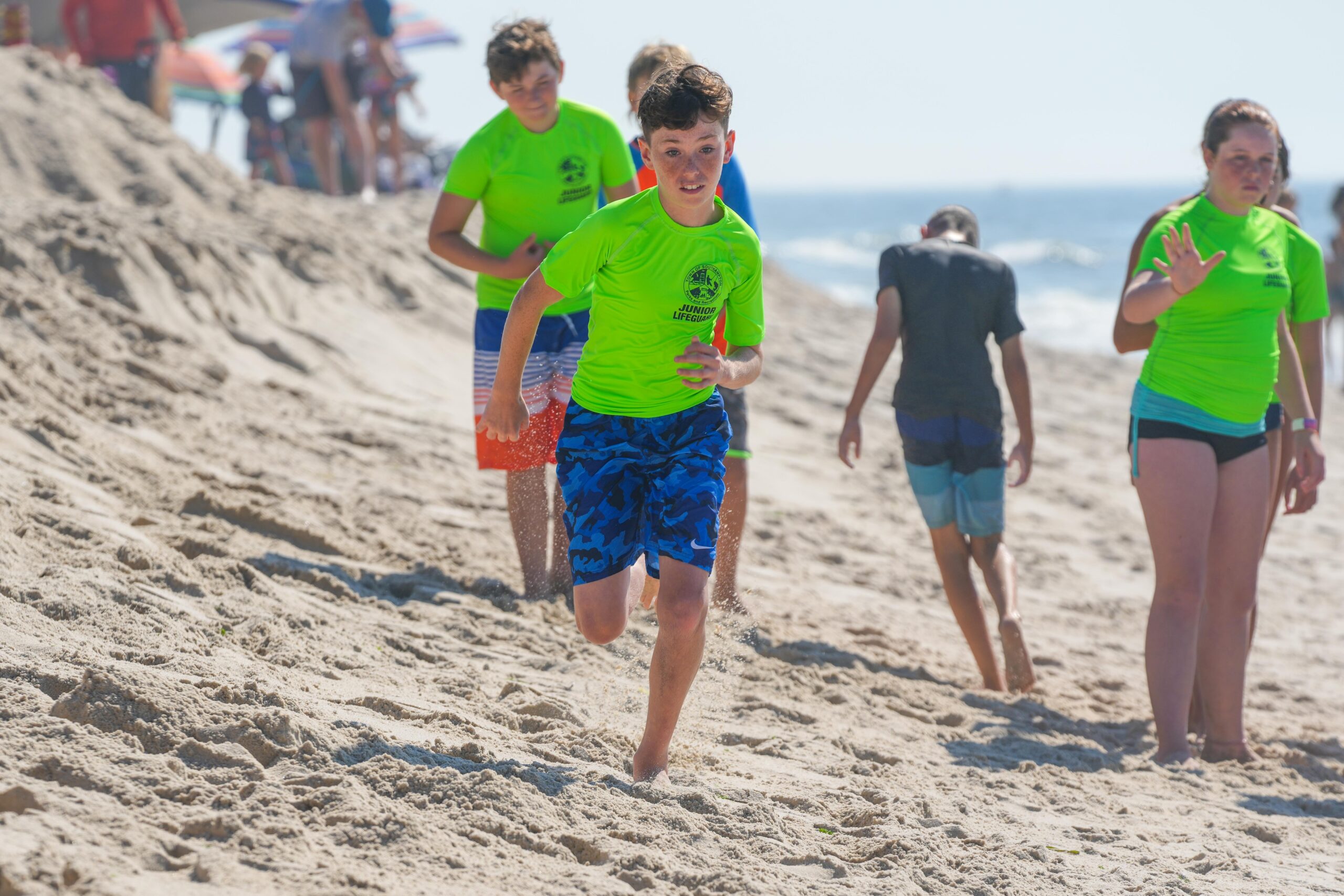 Southampton Town hosted its annual junior lifeguard tournament at Ponquogue Beach in Hampton Bays on Saturday. RON ESPOSITO PHOTOS