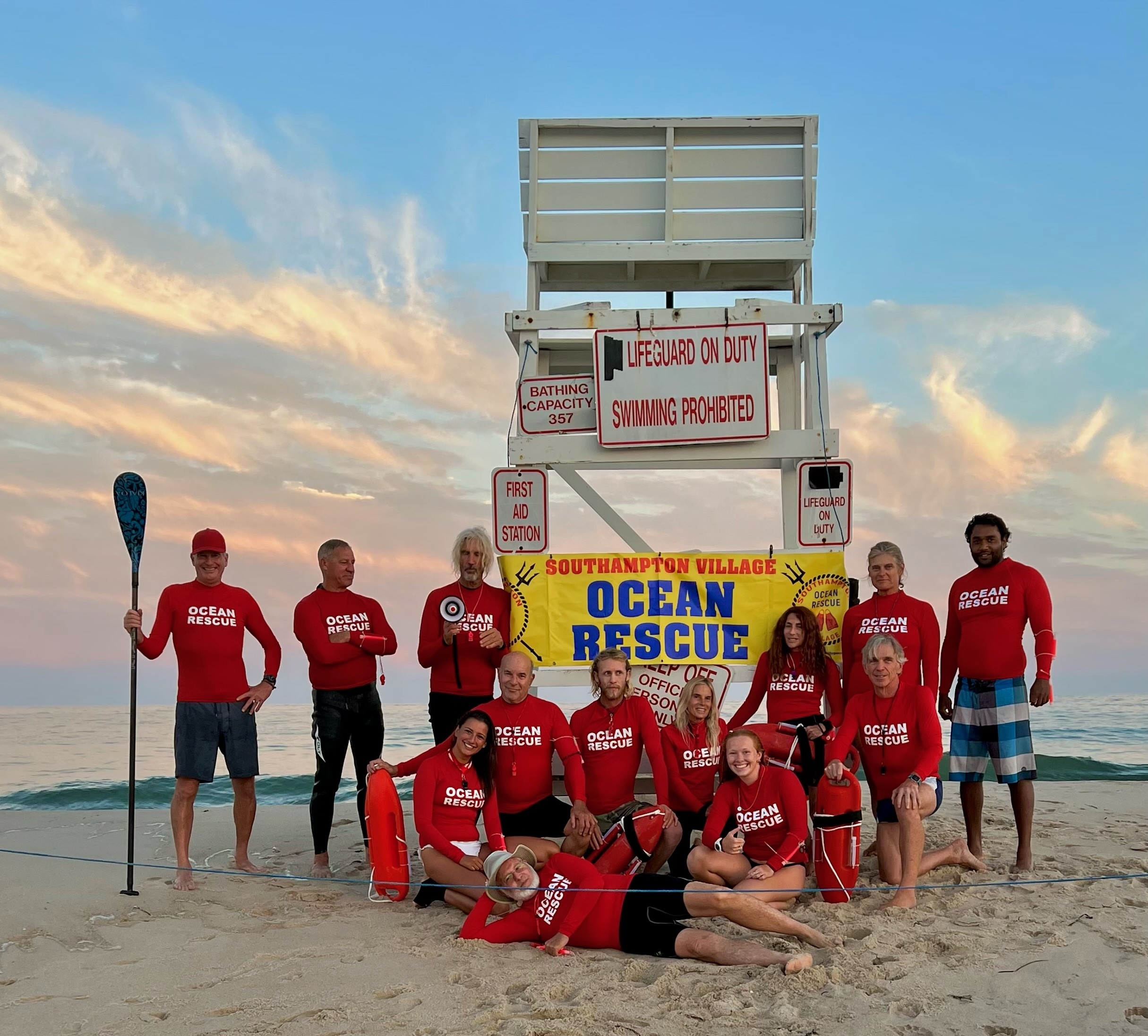 The Southampton Village Ocean Rescue group will hold its first swim challenge fundraiser on Saturday. COURTESY ALEXANDRA TALTY