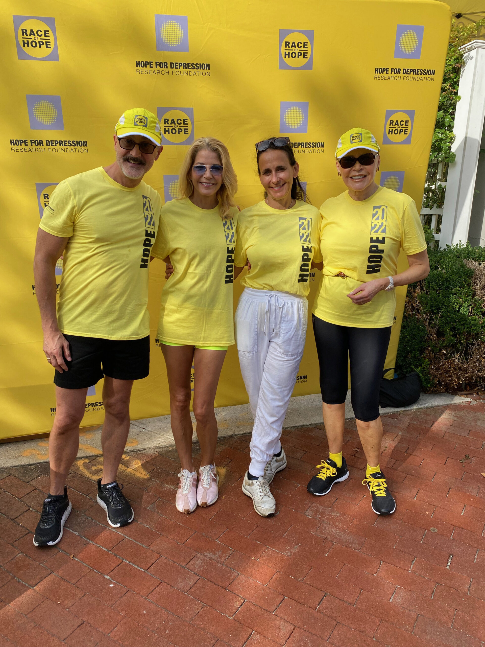 Arthur Dunnam, Candace Bushnell, Mirella Cameran-Reilly and Audrey Gruss at the Race for Hope.   GREG D'ELIA