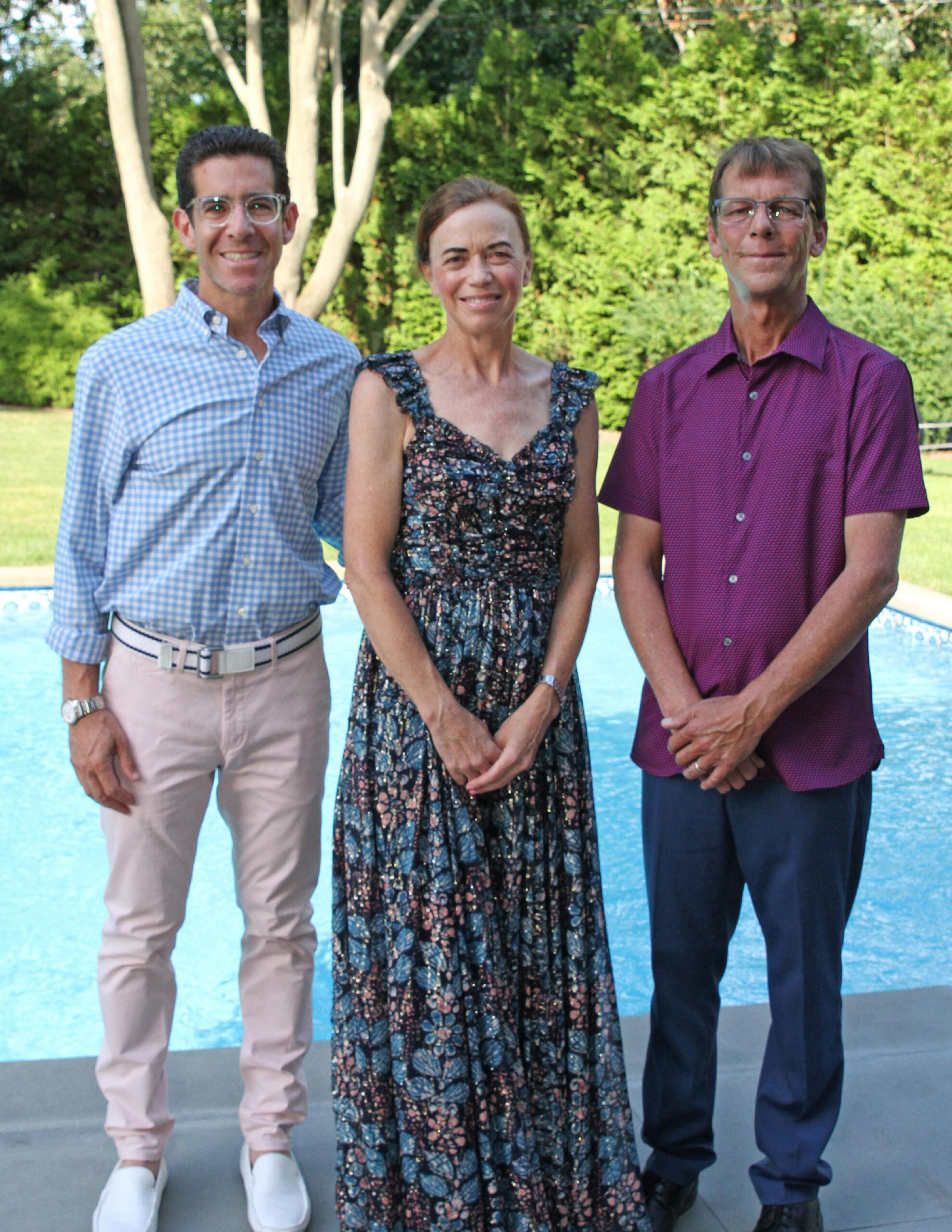 Hosts Lee Sossen and Sherri Williams, also a member of Maureen's Haven board of directors, and Maureen's Haven Executive Director Daniel O'Shea at a recent fundraiser for the organization held in Quogue. COURTESY MAUREEN'S HAVEN