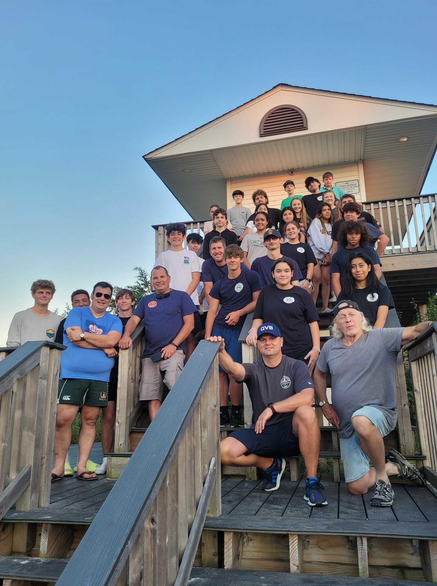 Members of the Westhampton Beach Fire Department Juniors did their annual beach cleanup at Rogers and Lashley beaches on August 3.  They will also be helping at an open house in August teaching fire safety, extinguishers and helping with the water games. COURTESY CODY HOYLE