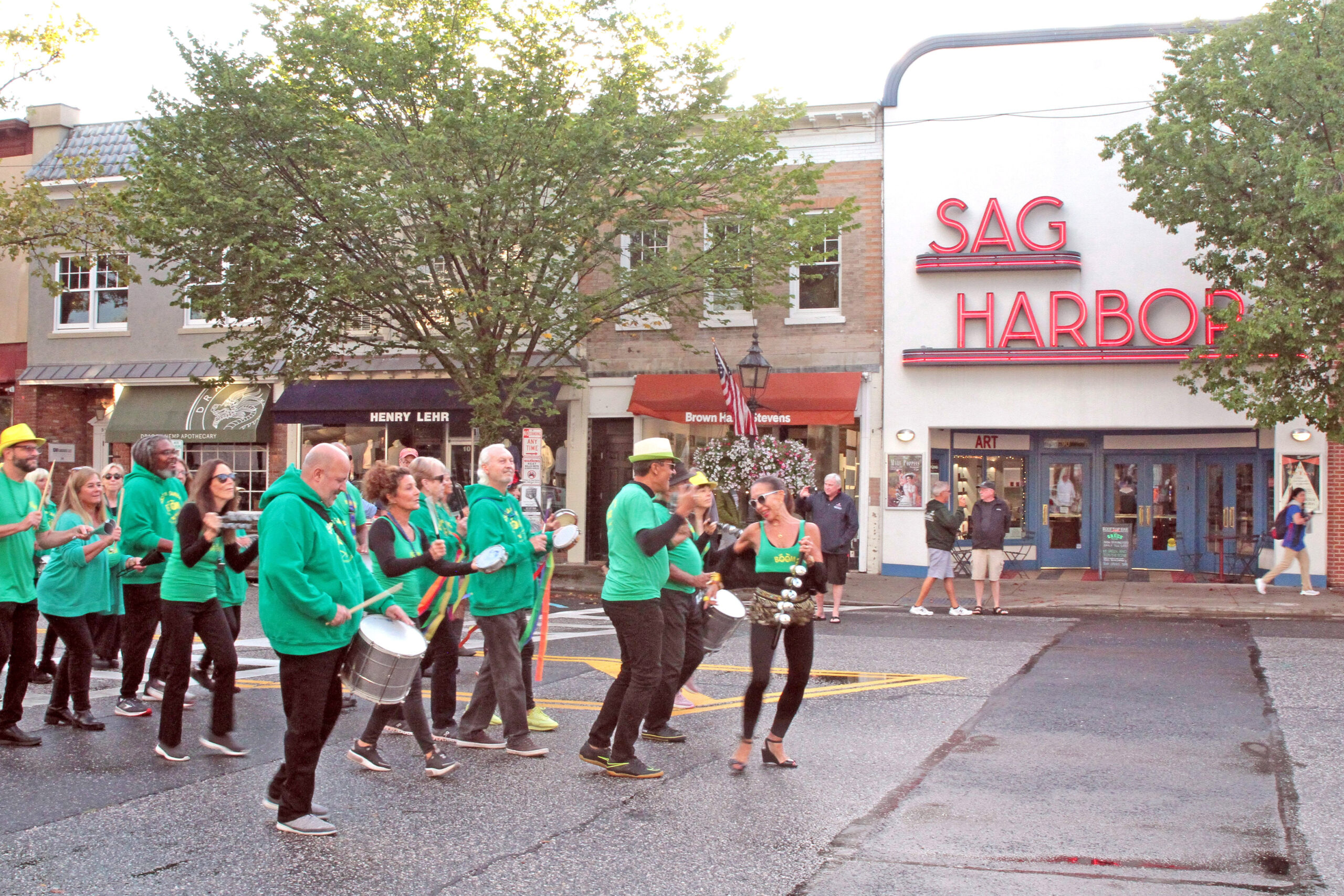 Escola de Samba Boom kicks-off the Sag Harbor American Music Festival on Main Street  on September 22.