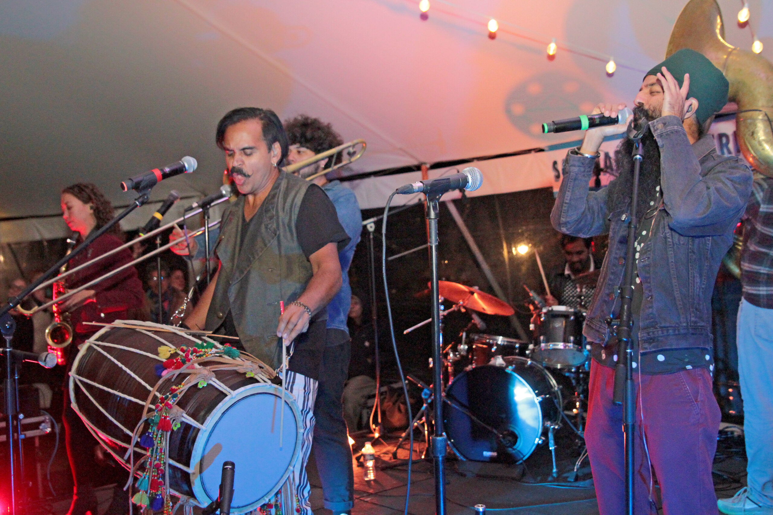 Red Baraat performs on Friday night.