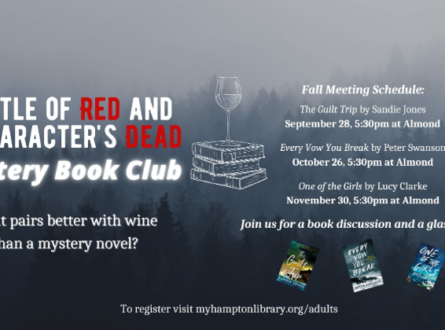 Bottle of Red and a Character’s Dead Mystery Book Club