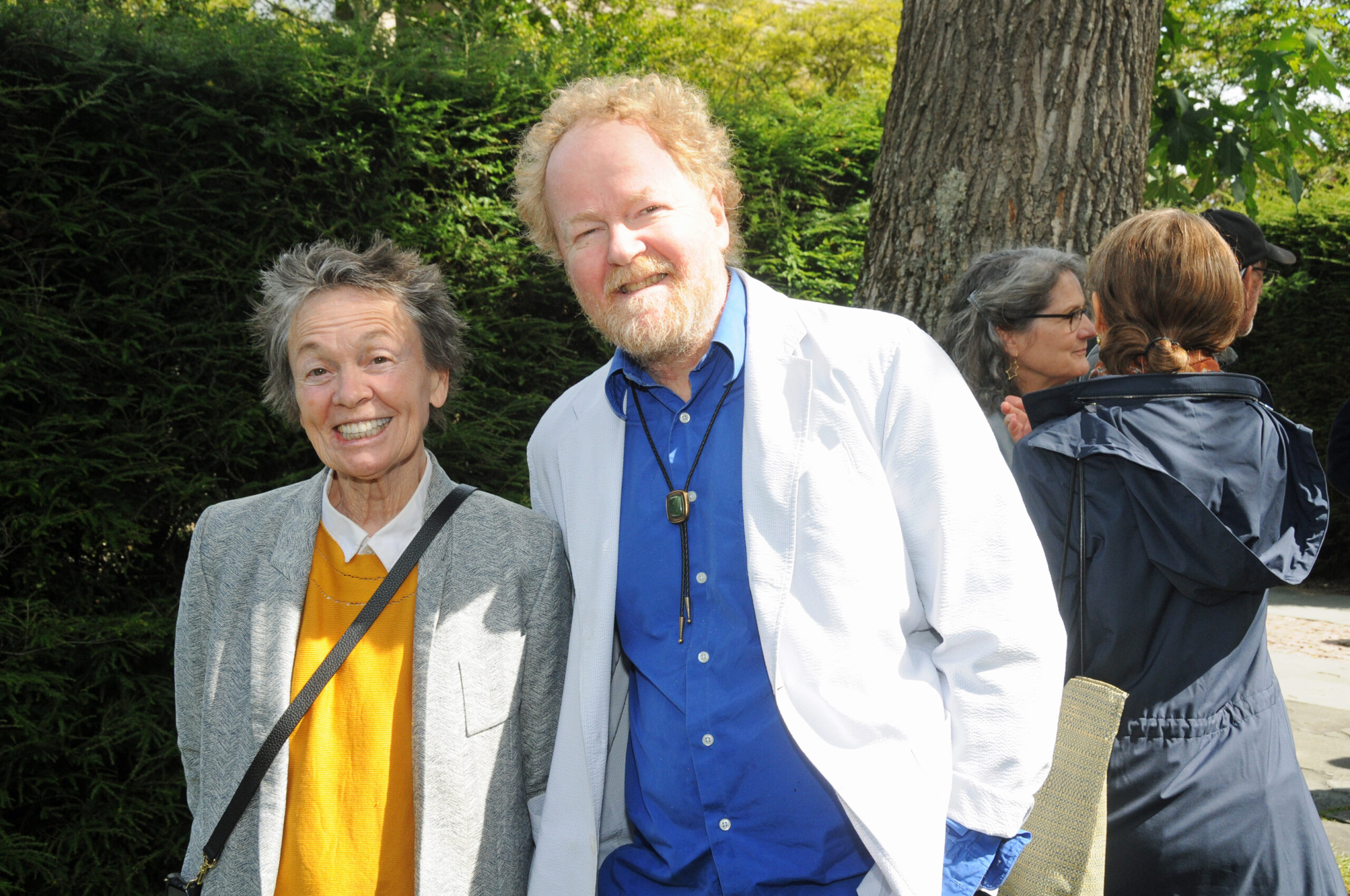 Laurie Anderson with Jim Cass at the LongHouse Reserve Landscape Luncheon on Saturday.  RICHARD LEWIN