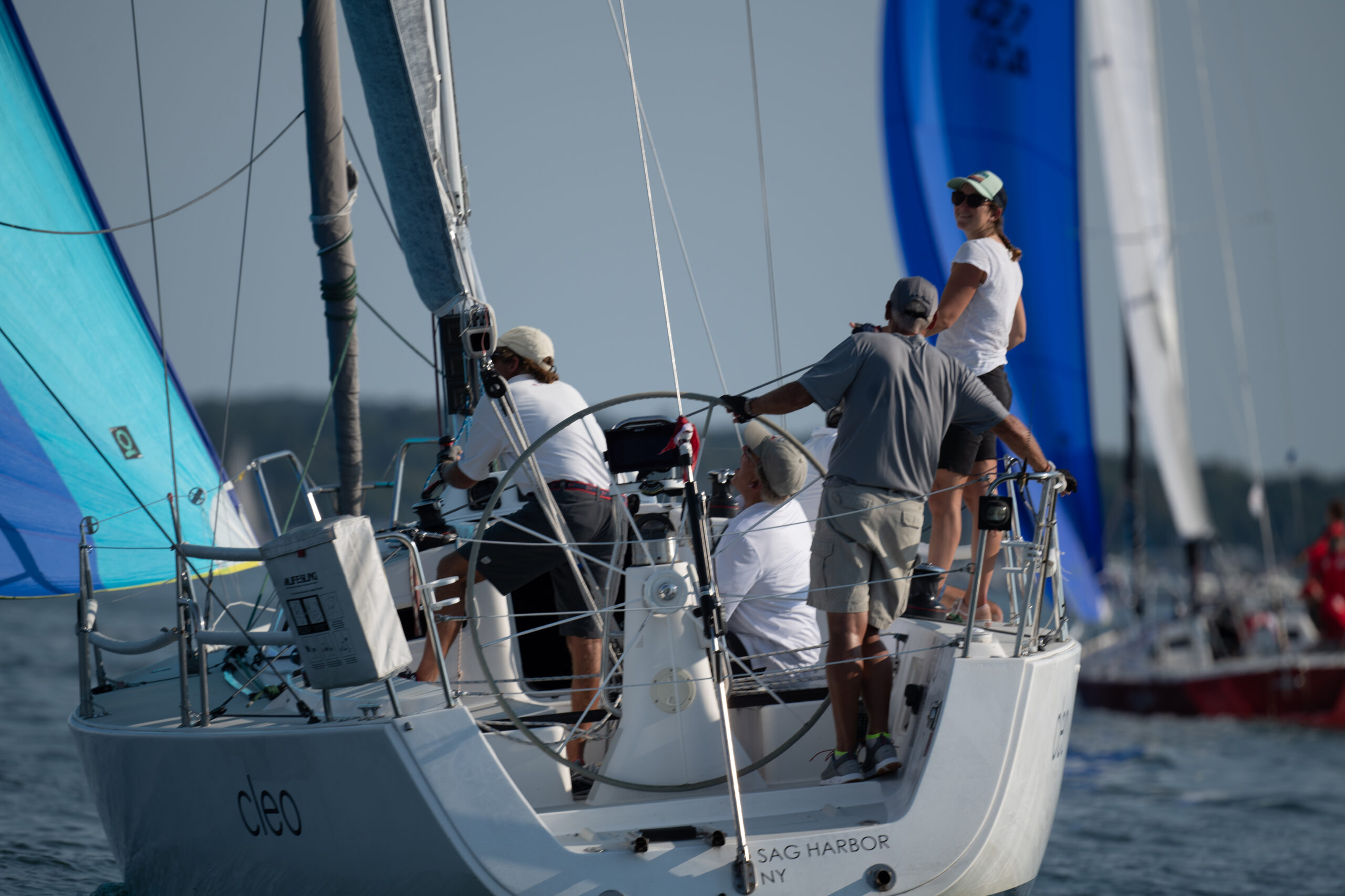 Cleo, skippered by Ray Pepi, competed in Division I on Saturday.     GARY SENFT/EASTENDMARINEPHOTOGRAPHY.COM