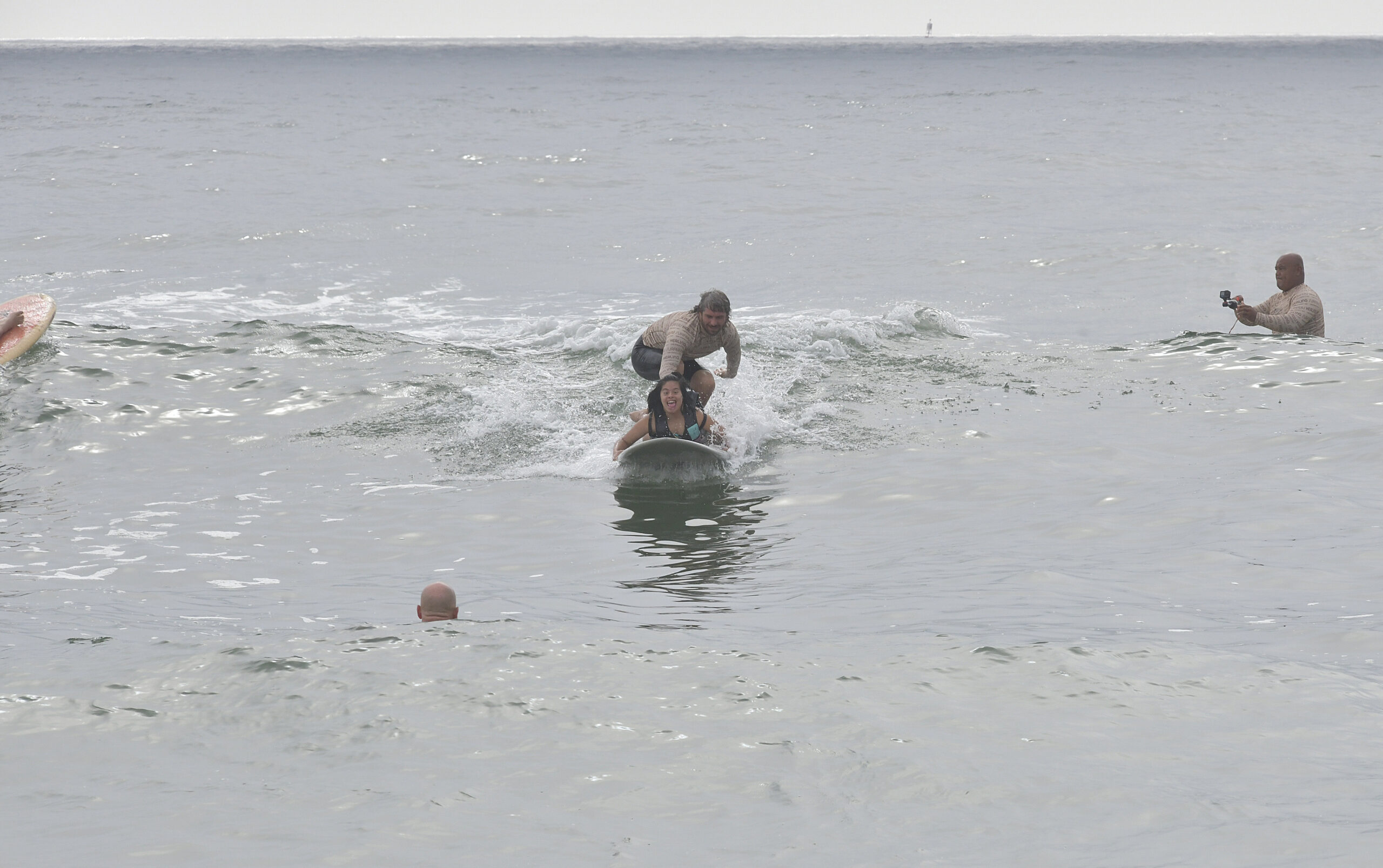 Surfers for Healing was held for the first time at Ponquogue Beach on September 14.   DANA SHAW