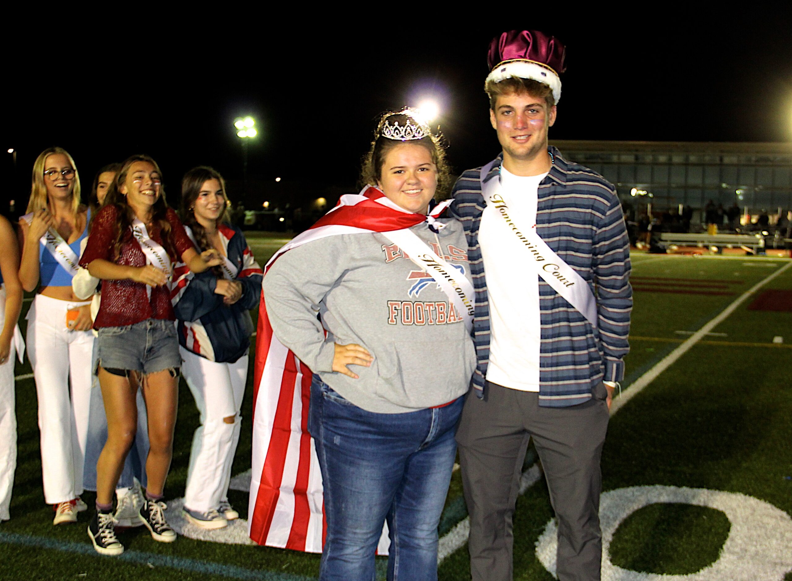 During a homecoming celebration at East Hampton High School on Friday, Gabby Miller and Jack Dickinson were crowned homecoming queen and king, respectively. KYRIL BROMLEY
