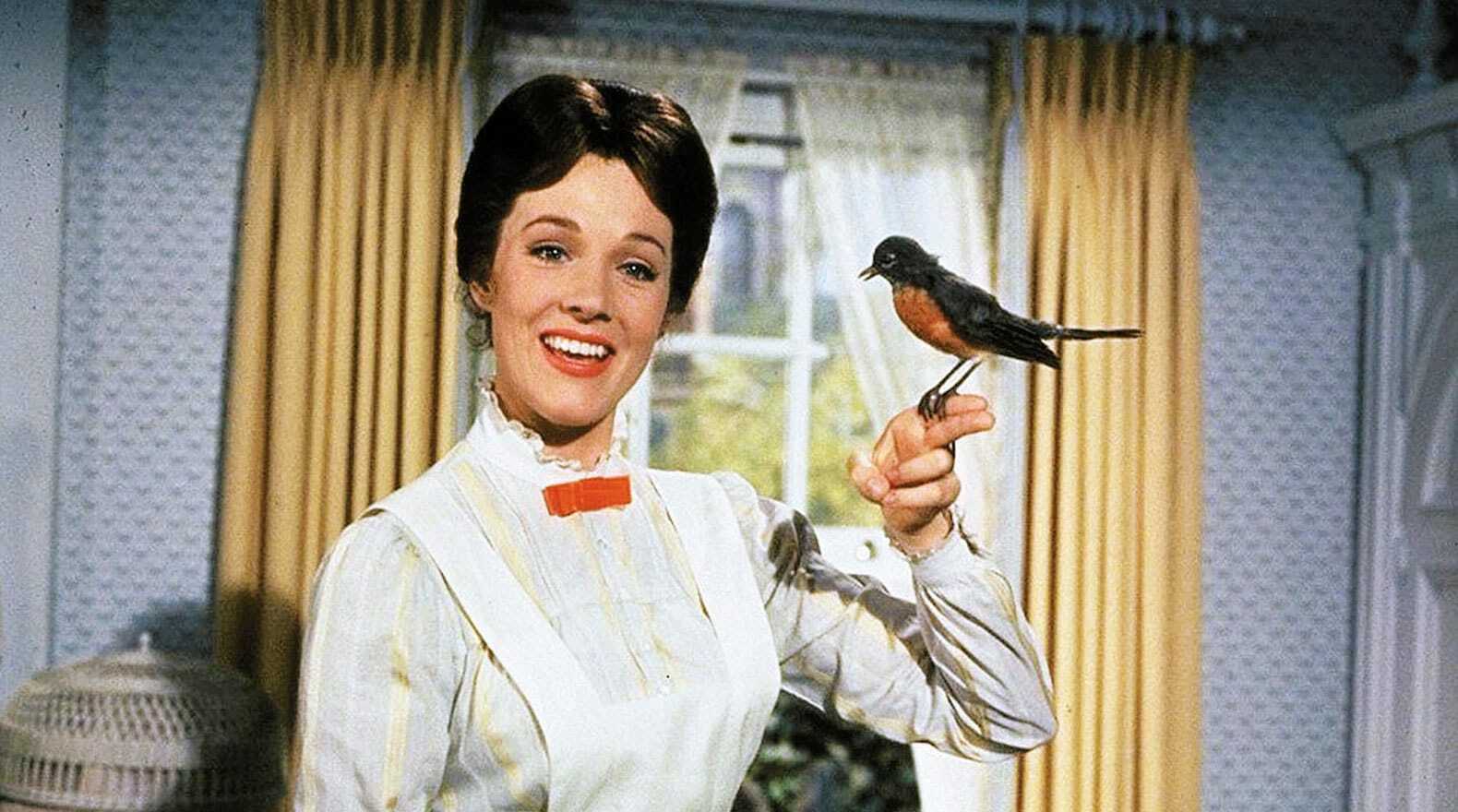 Julie Andrews is Mary Poppins in the beloved Disney classic.