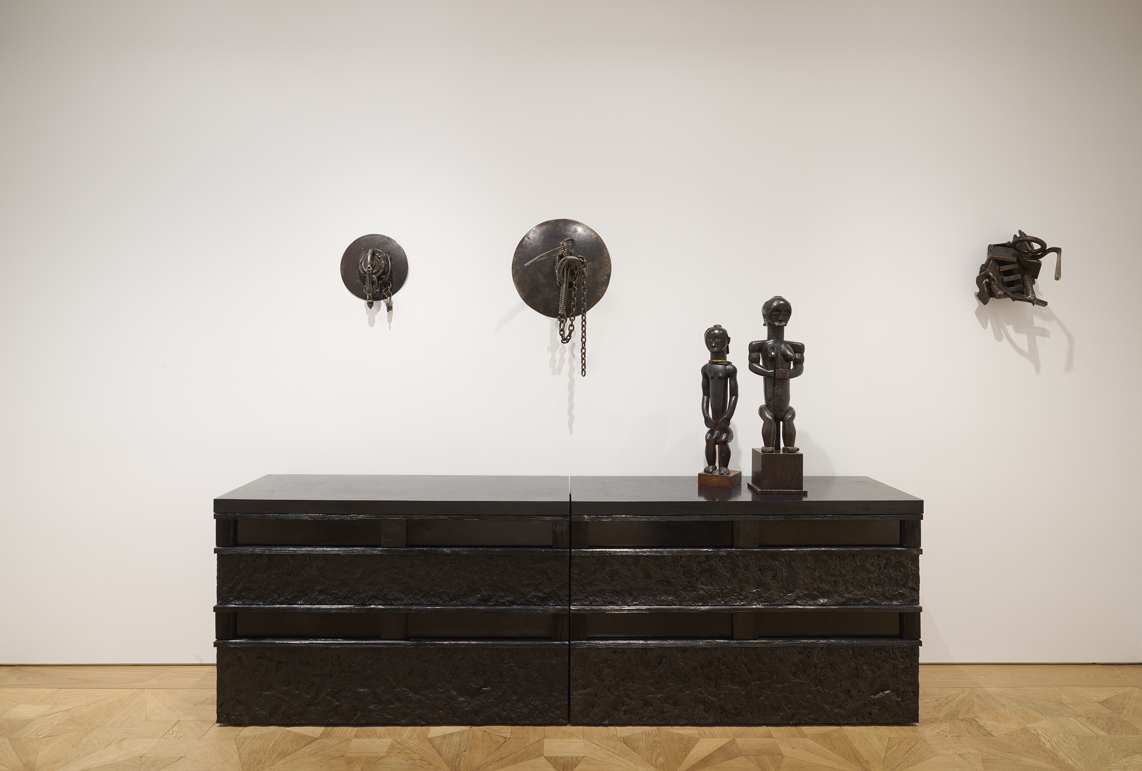 Sculptural works by Melvin Edwards is on view at Peter Marino Art Foundation. JASON SCHMIDT