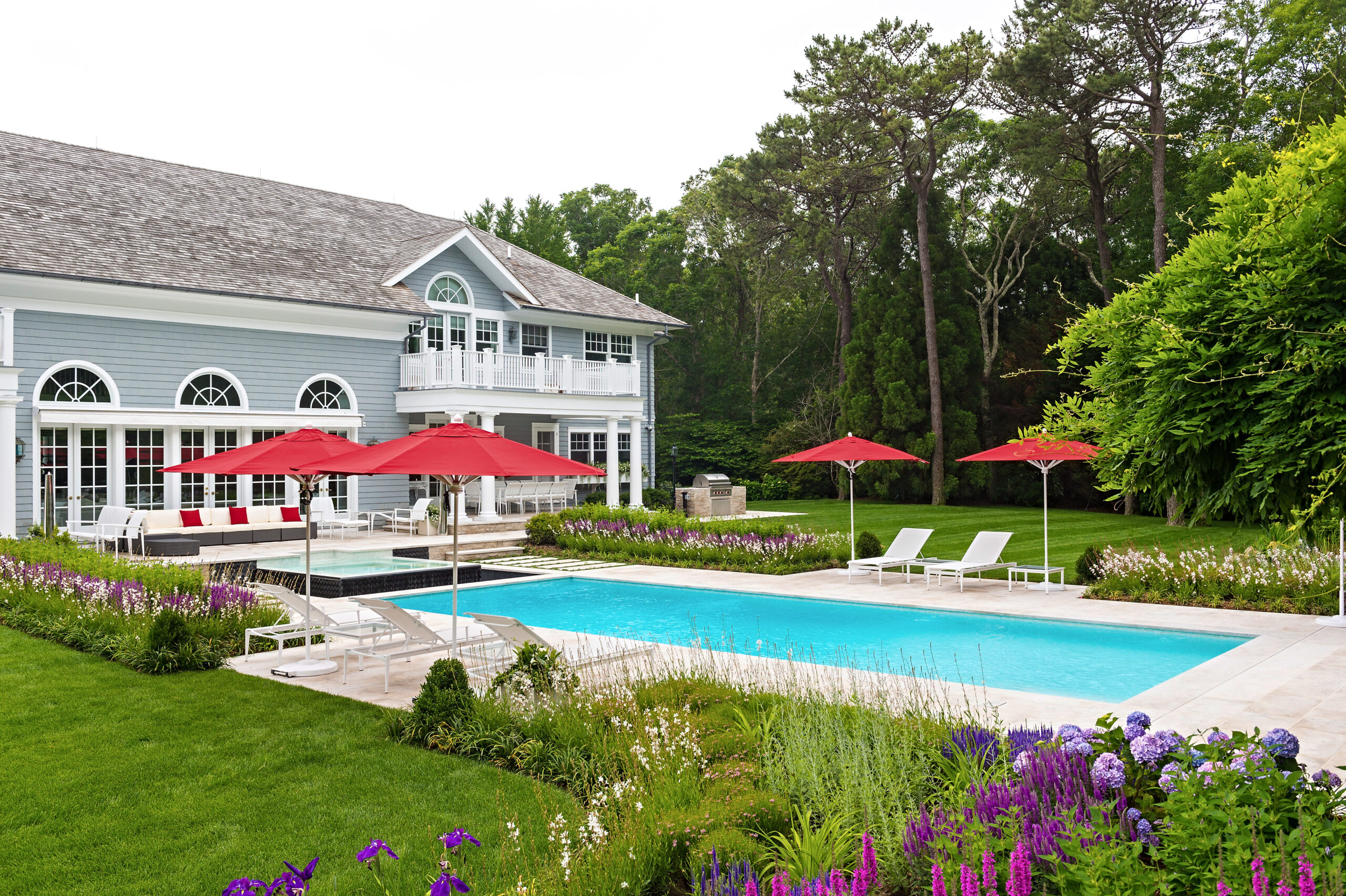 An inground pool produced by Pristine Pools on Briar Patch Road in East Hampton.
 COURTESY PRISTINE POOLS