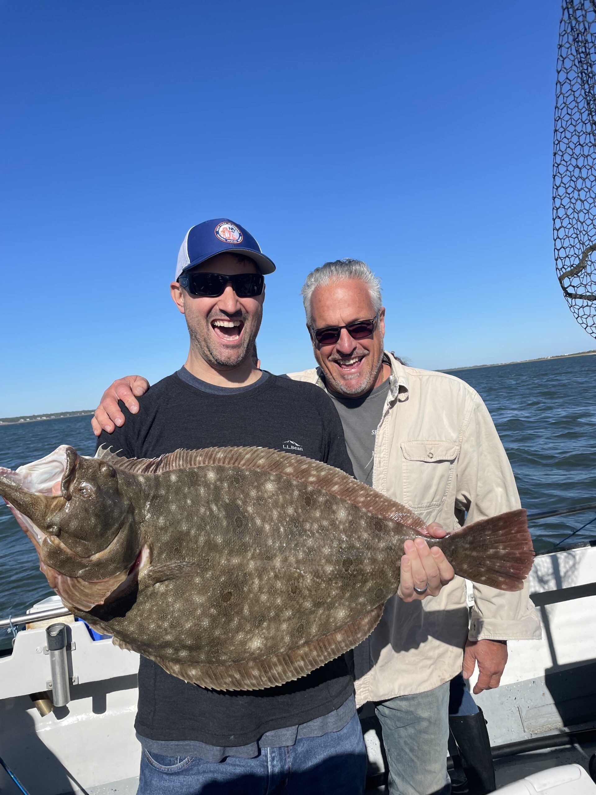 The fluke season went out with a bang for Gary Lavery and Capt. John Capuano of the Shinnecock Star party boat. Lavery decked this 14-pound doormat in just 8 feet of water in Shinnecock Bay last week. No Gulp! No fancy bucktail or complicated rig. Just a spearing and a piece of fluke belly on a hook.