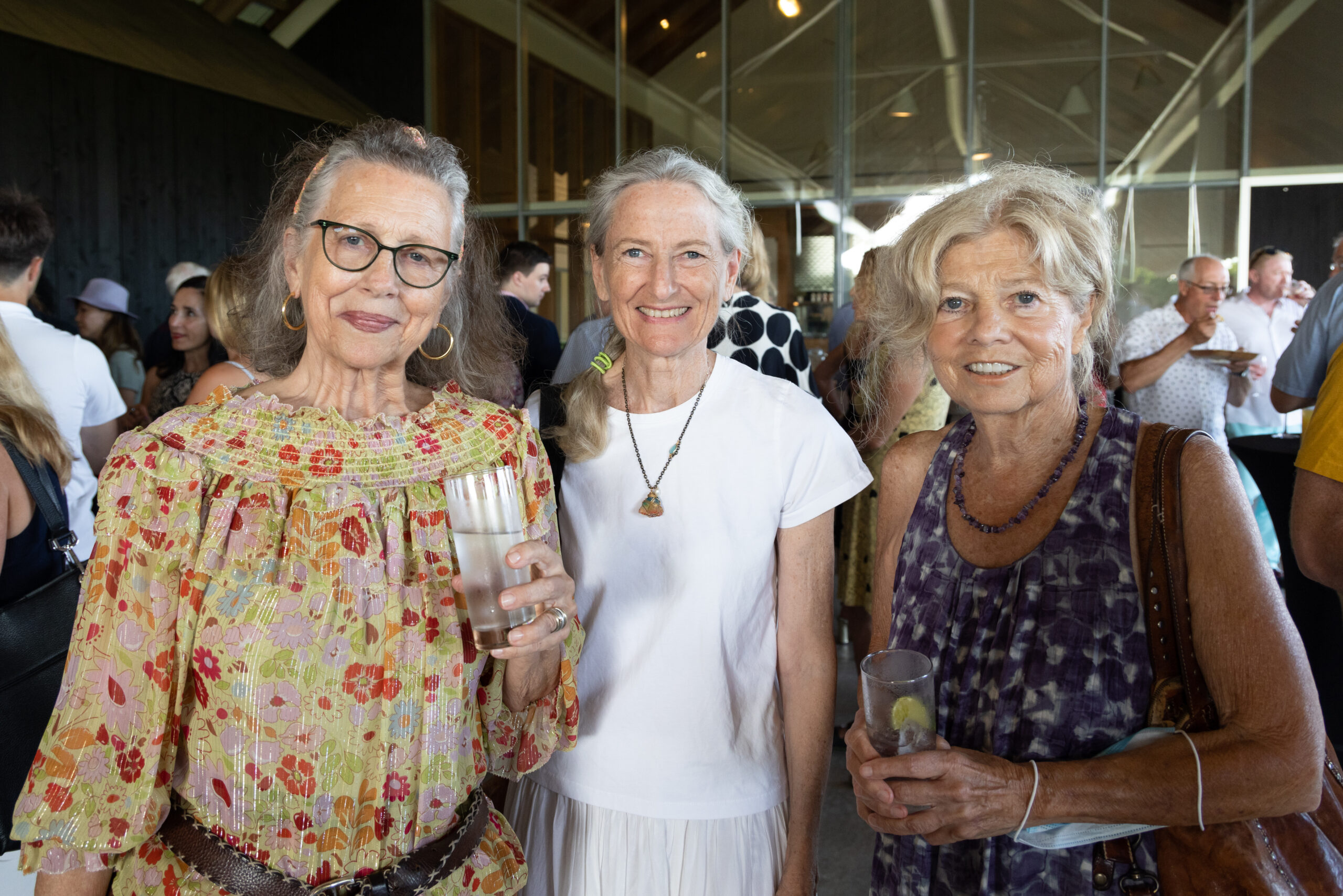 Alicia Longwell, left, at the exhibition opening of 