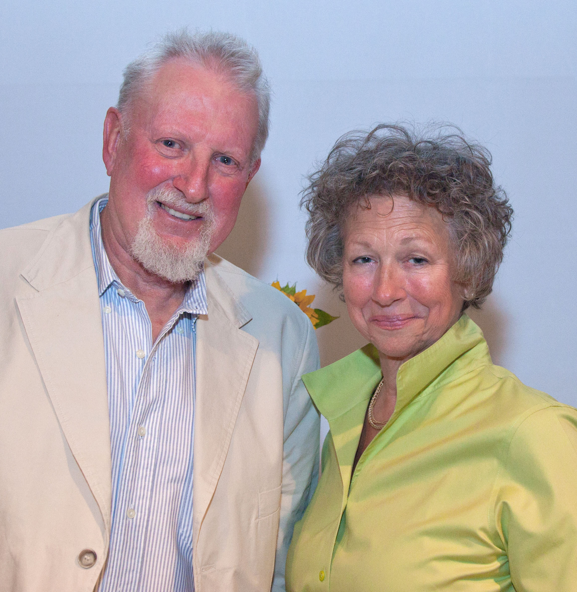 Alicia Longwell, right, at a 2010 exhibition opening with artist Joe Zucker. GINGER PROPPER