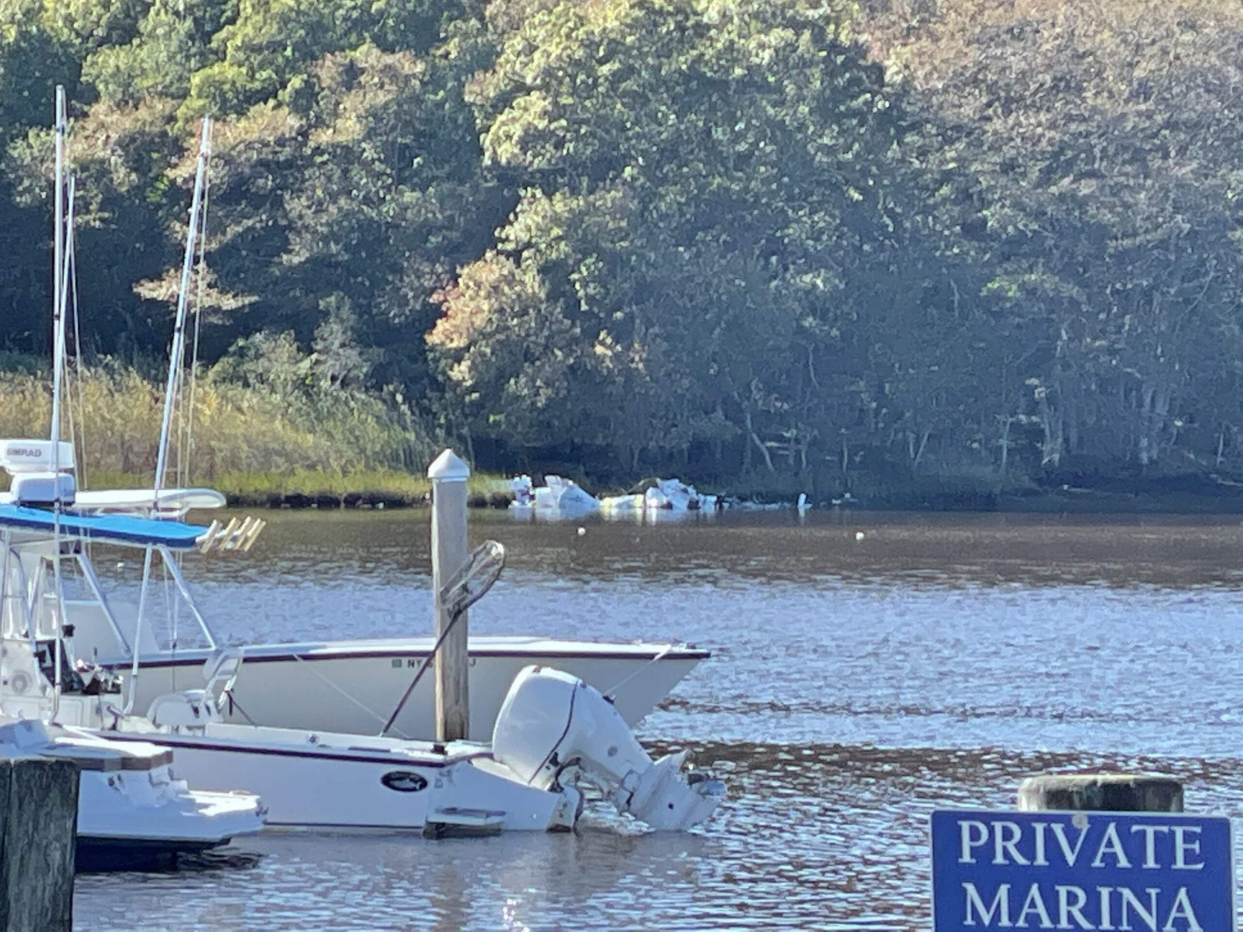 A small plane crashed in the Three Mile Harbor area of East Hampton Town, according to Town Police