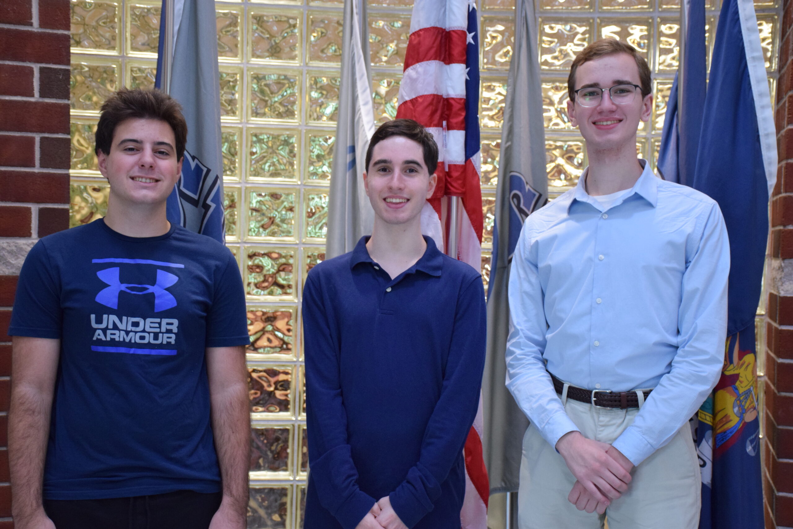 Eastport-South Manor Junior-Senior High School student-musicians, from left, Lennon Lotardo, Benjamin Isaacson and Aidan Young will attend the NAfME All-National Honors Festival in Baltimore in November. COURTESTY EASTPORT-SOUTH MANOR SCHOOL DISTRICT