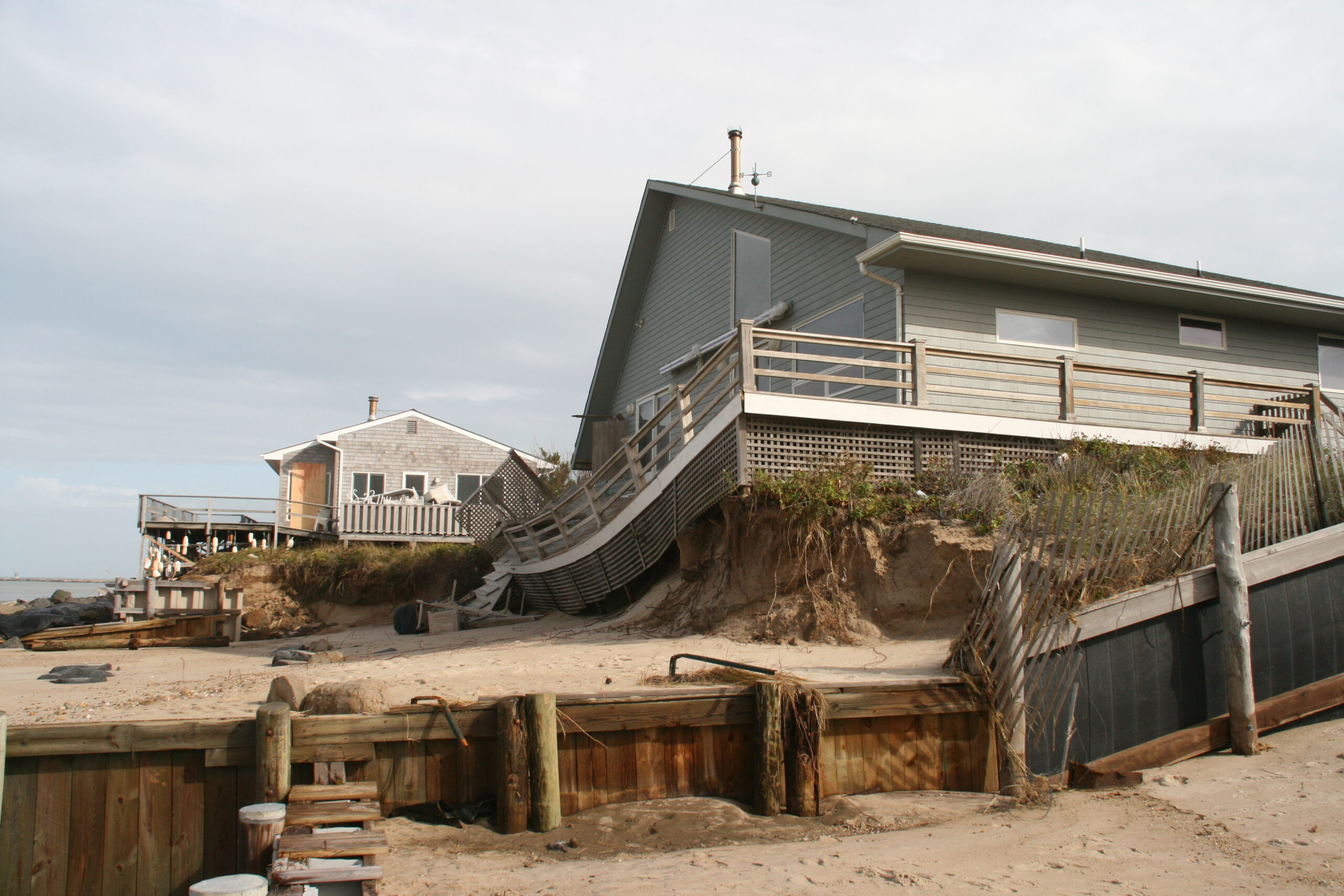 A damaged house on Soundview Drive in Montauk.  KYRIL BROMLEY