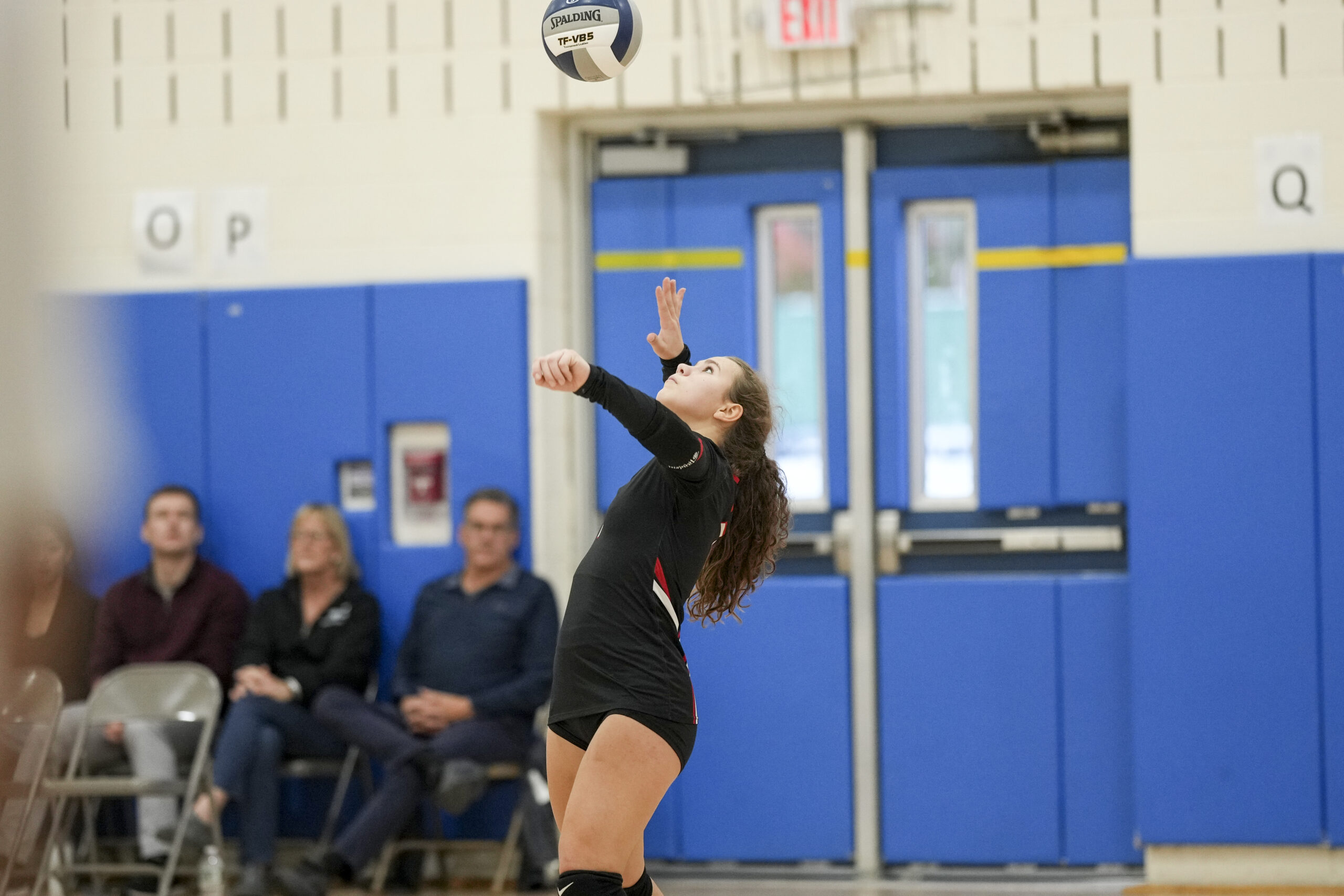 Pierson senior Ashley Weatherwax serves.   RON ESPOSITO