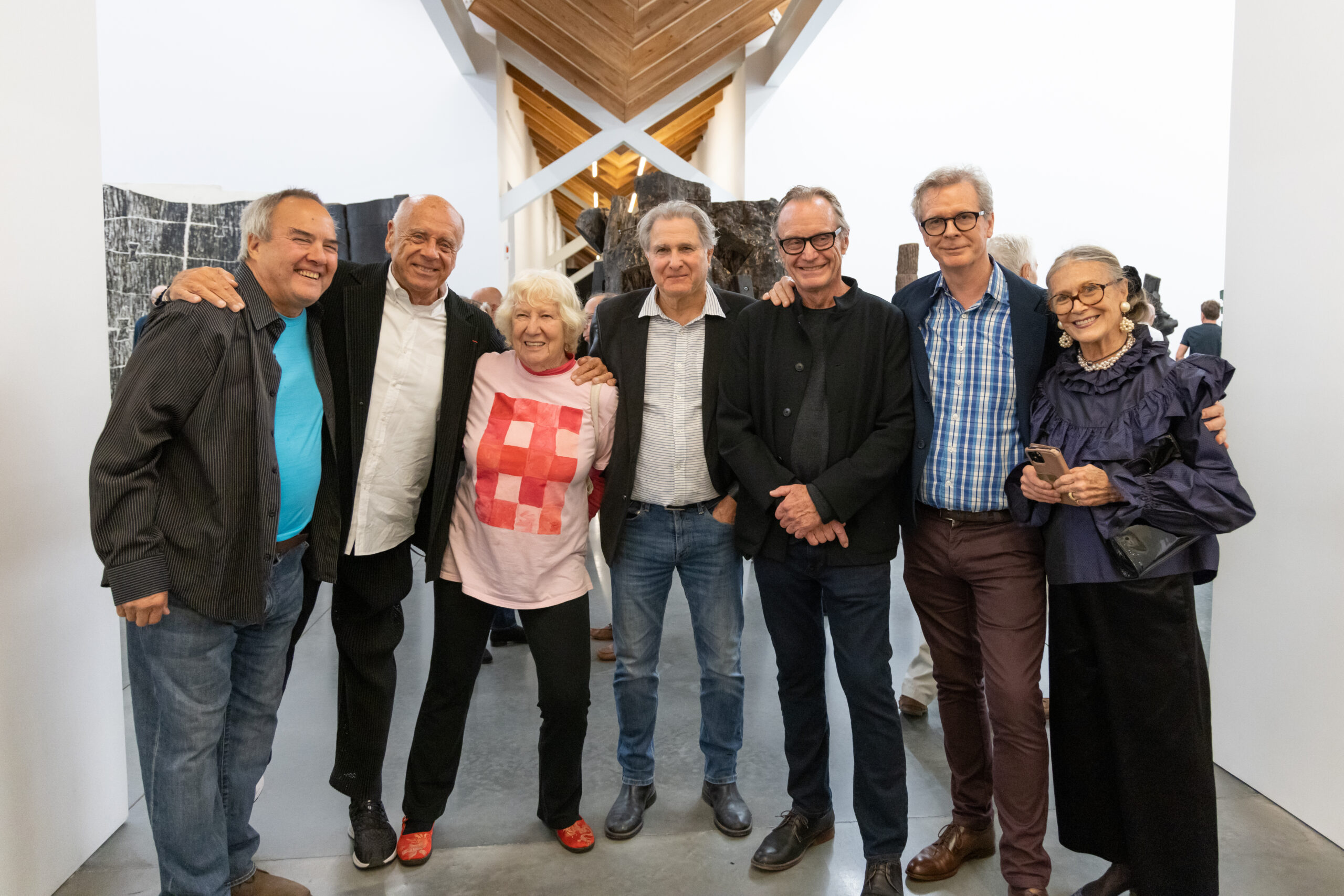 Rick Liss, Ralph Gibson, Mary Heilmann, Ned Smyth, Mel Kendrick, David Nolan and Dianne Blell at the Parrish Art Museum's November 5 opening of “Mel Kendrick: Seeing Things in Things.”JENNY GORMAN
