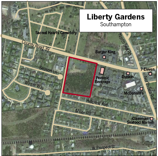Dissatisfied with the project's sole access onto County Road 39,  the Southampton Town Planning Board opined in opposition to the Liberty Gardens affordable housing  environmental impact.
