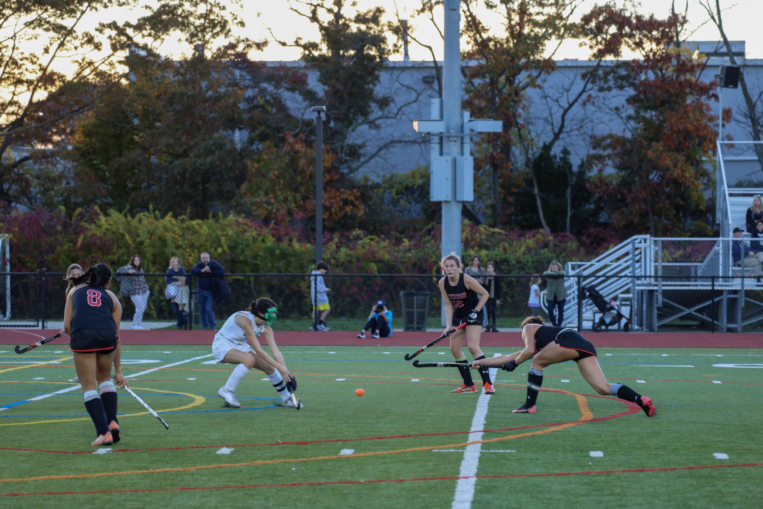 Meredith Spolarich then brings the ball back into the circle before shooting.    KATE TARDIF