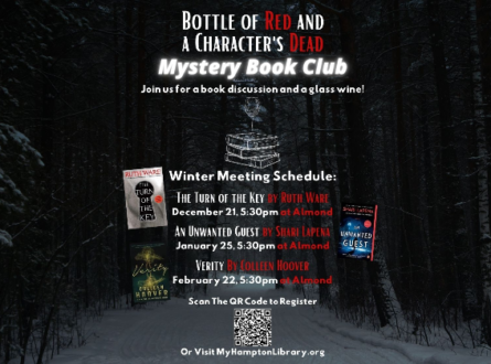 Bottle of Red and a Character’s Dead Mystery Book Club
