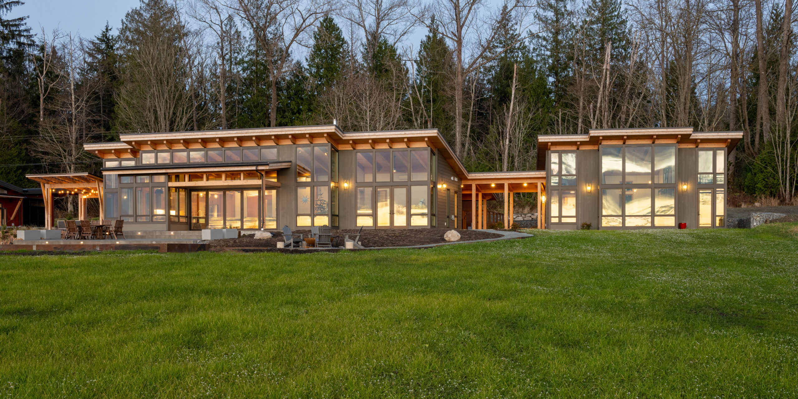 This house located in Bow, Washington, was built using structural insulated panels. It is 1,836 square feet with an additional 839-square-foot accessory dwelling unit. LUCAS HENNING