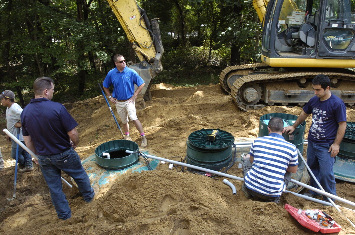 A septic system being installed in Flanders  DANA SHAW