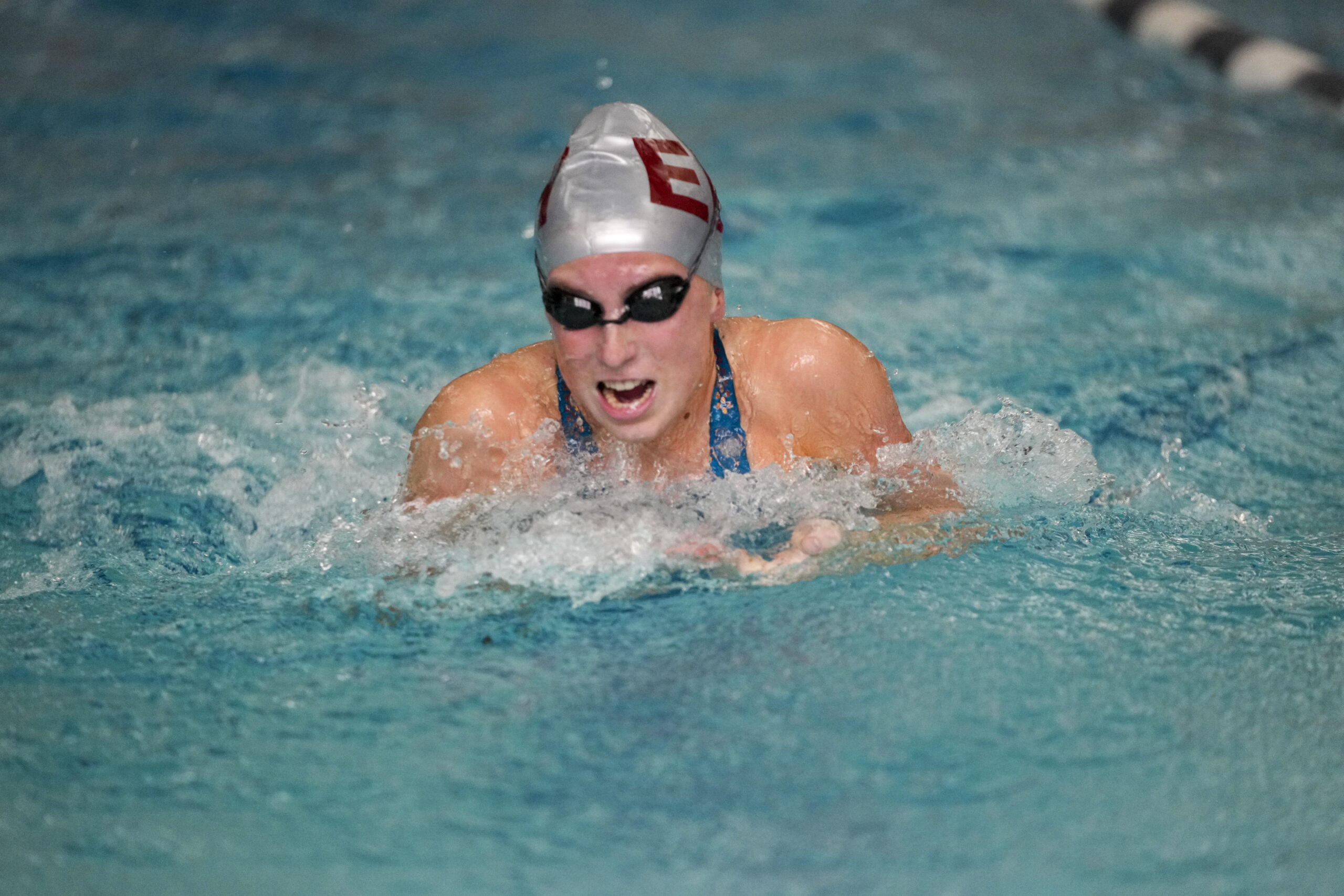 East Hampton's Jane Brierley was a county champion in the 100-yard breaststroke nearly two weeks ago and has now added a state title in the same event to her name.   RON ESPOSITO