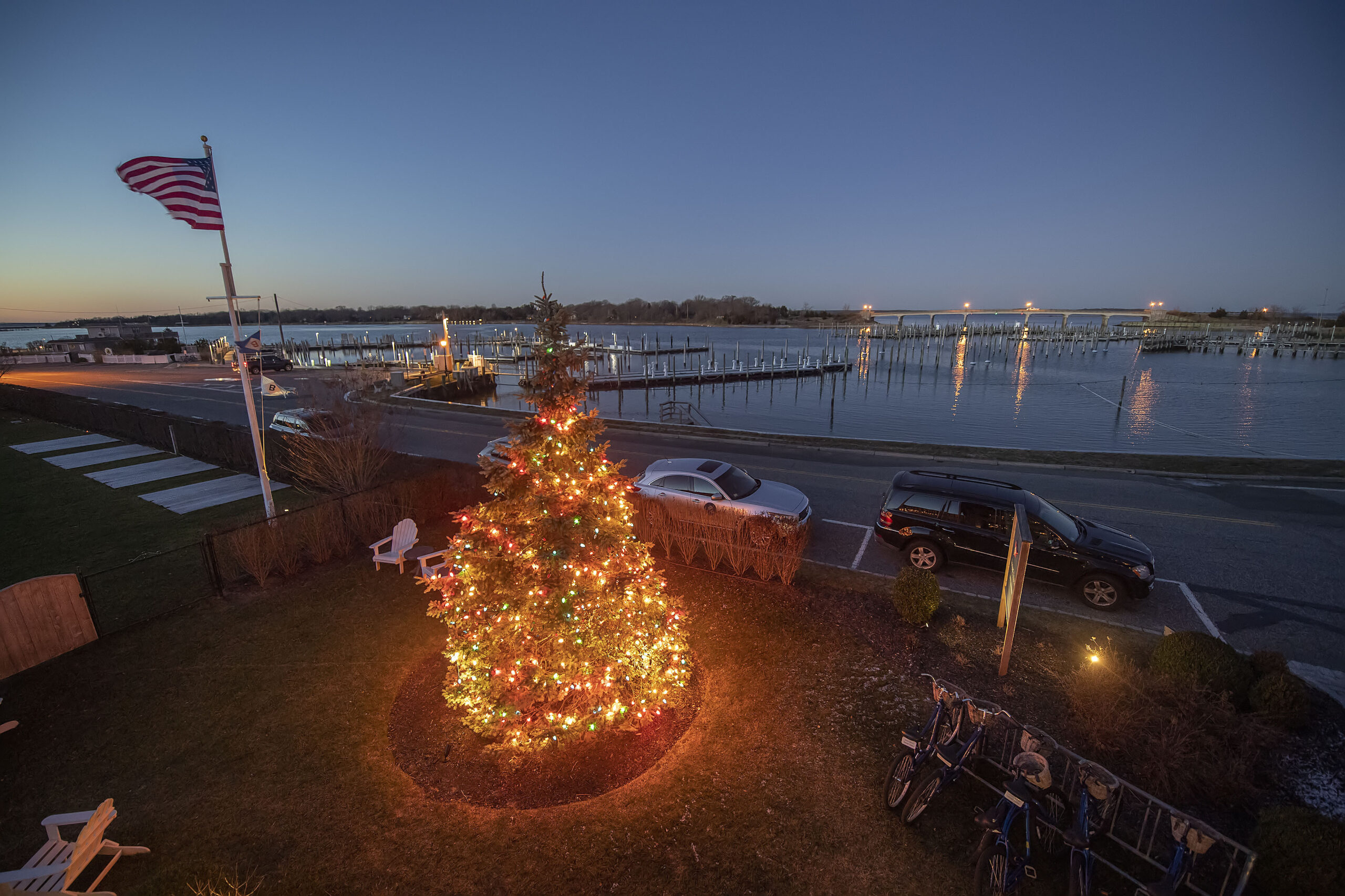 The annual Barons Cove tree lighting ceremony in Sag Harbor will take place December 3, at 6:30 p.m. MICHAEL HELLER