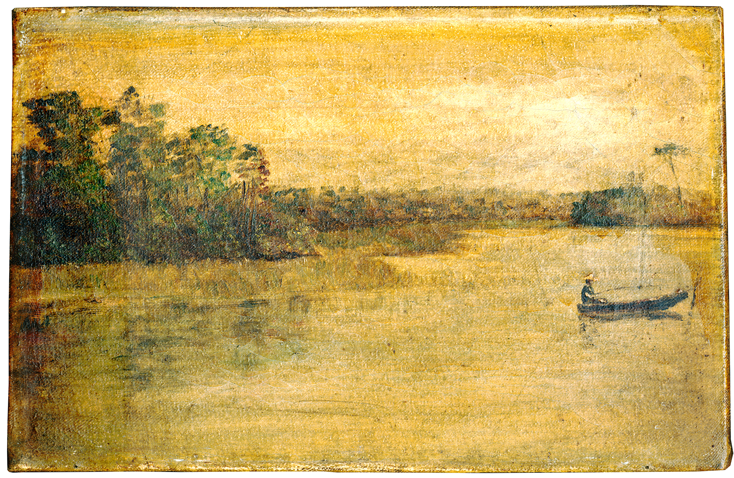 Pepperidge Point at Long Pond in Greenbelt, circa 1910, painted by Lafayette Laguire.