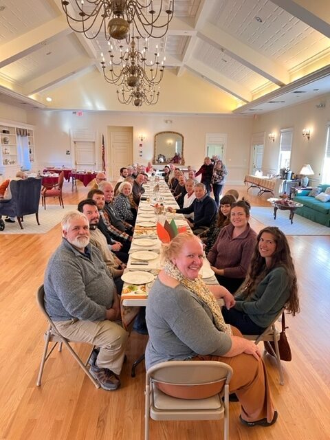 Over 40 people attended at pre-Thanksgiving dinner at St. Mark's Church in Westhampton Beach on Sunday, November 20.  The event was hosted by Father Chris Jubinski and many church volunteers.  COURTESY ST. MARK'S CHURCH