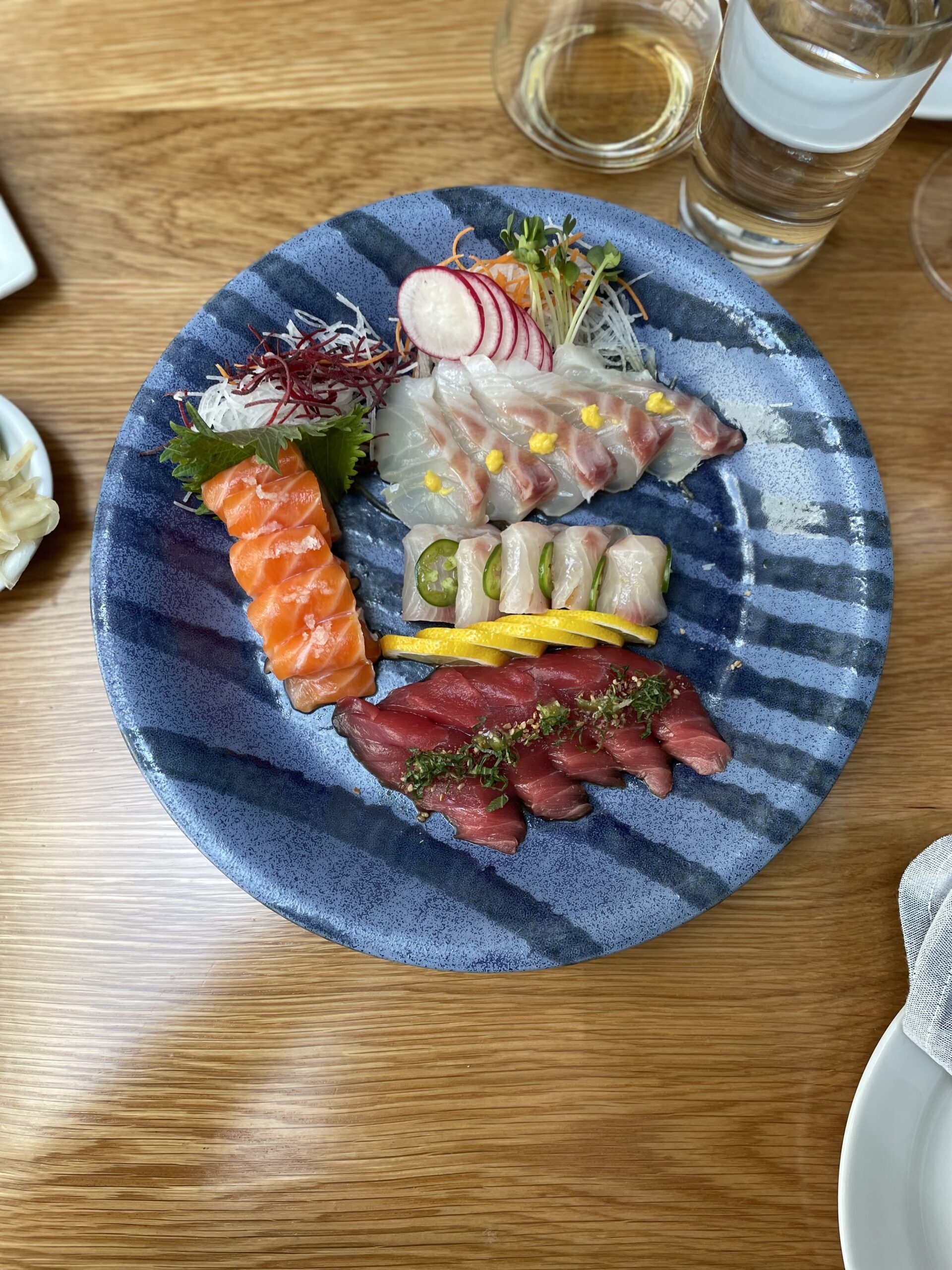 A plate of sushi at Post Office.