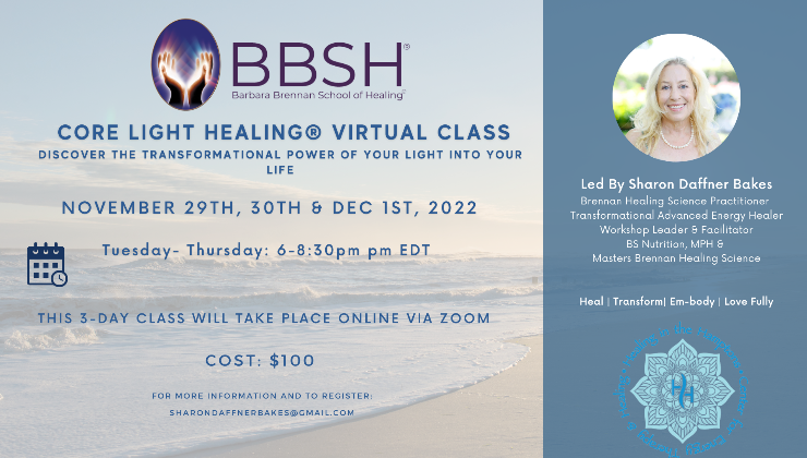 Brennan Healing Science Core Light Healing Virtual Workshop 27 East 1867