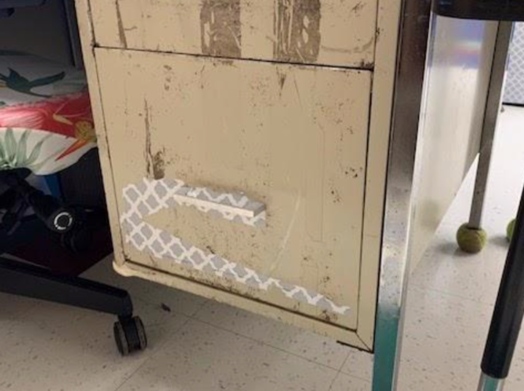 John M. Marshall Elementary School teacher desks are worn and damaged. EAST HAMPTON SCHOOL DISTRICT
