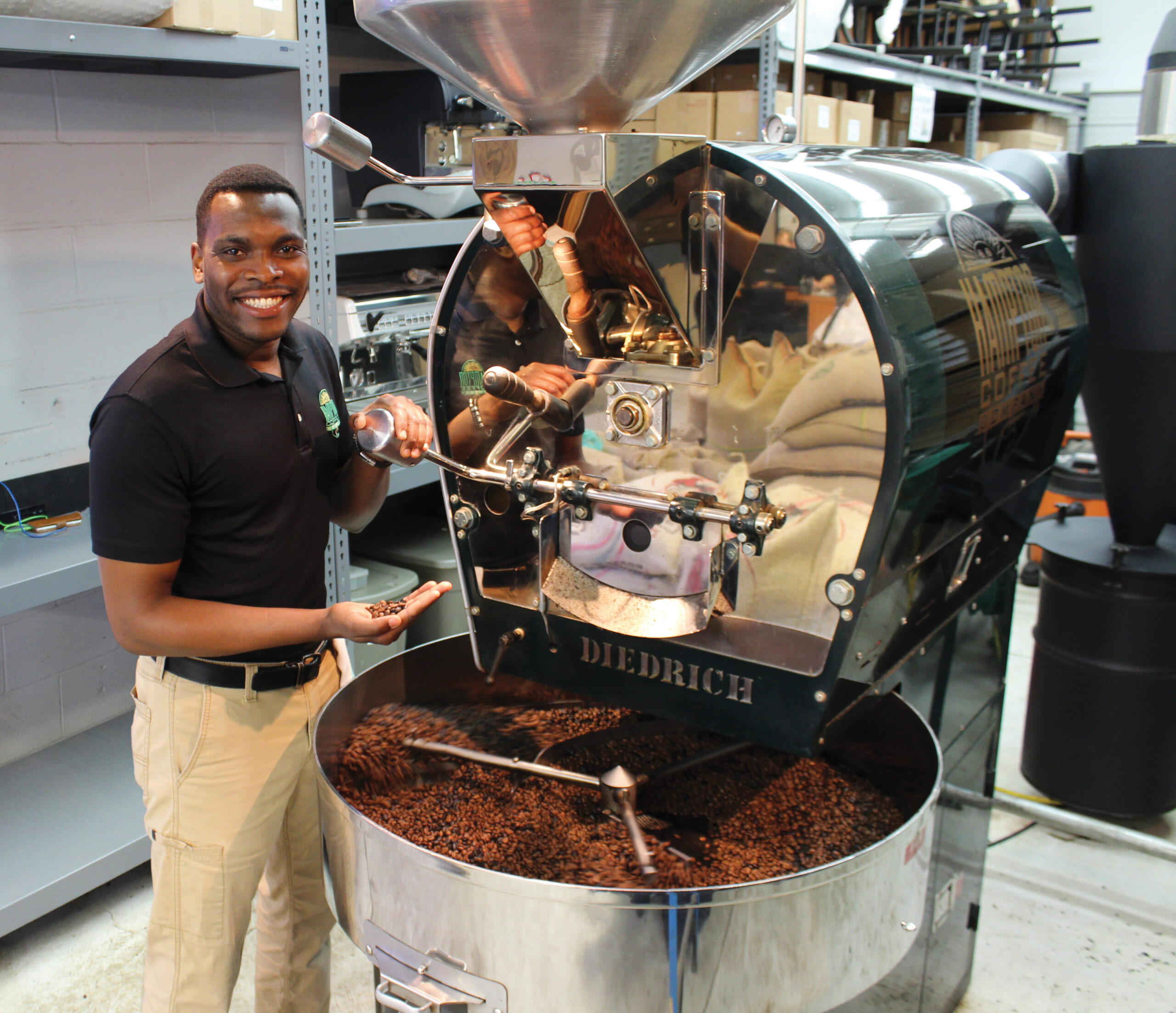 Oscar Amada, roastmaster for Hampton Coffee Company.  COURTESY HAMPTON COFFEE COMPANY